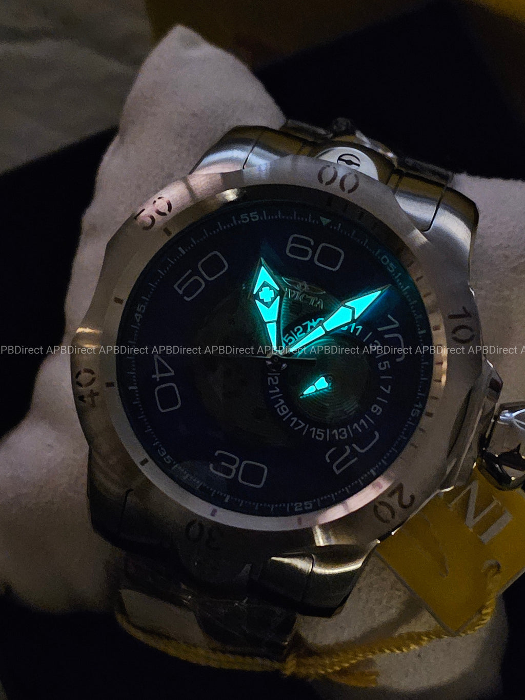 Invicta - VENOM - Partial Skeleton Gray & BLUE Dial 100m SS Bracelet mens watch