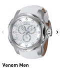 Invicta - VENOM - Ice 🧊 Blue / White Leather - MULTIFUNCTION - mens watch