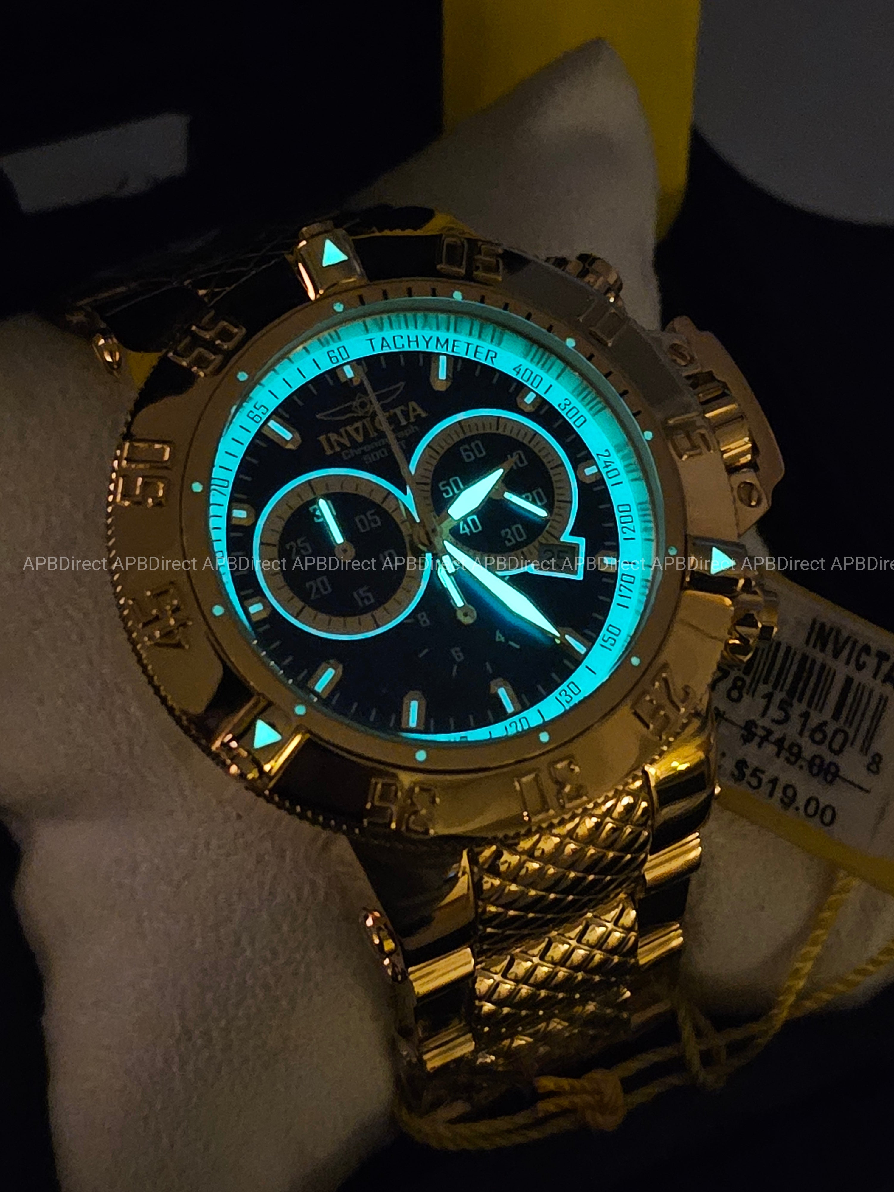 Invicta - GOLD Subaqua Noma III - Swiss  5040.D Chrono 500m💧Mirrored mens Watch