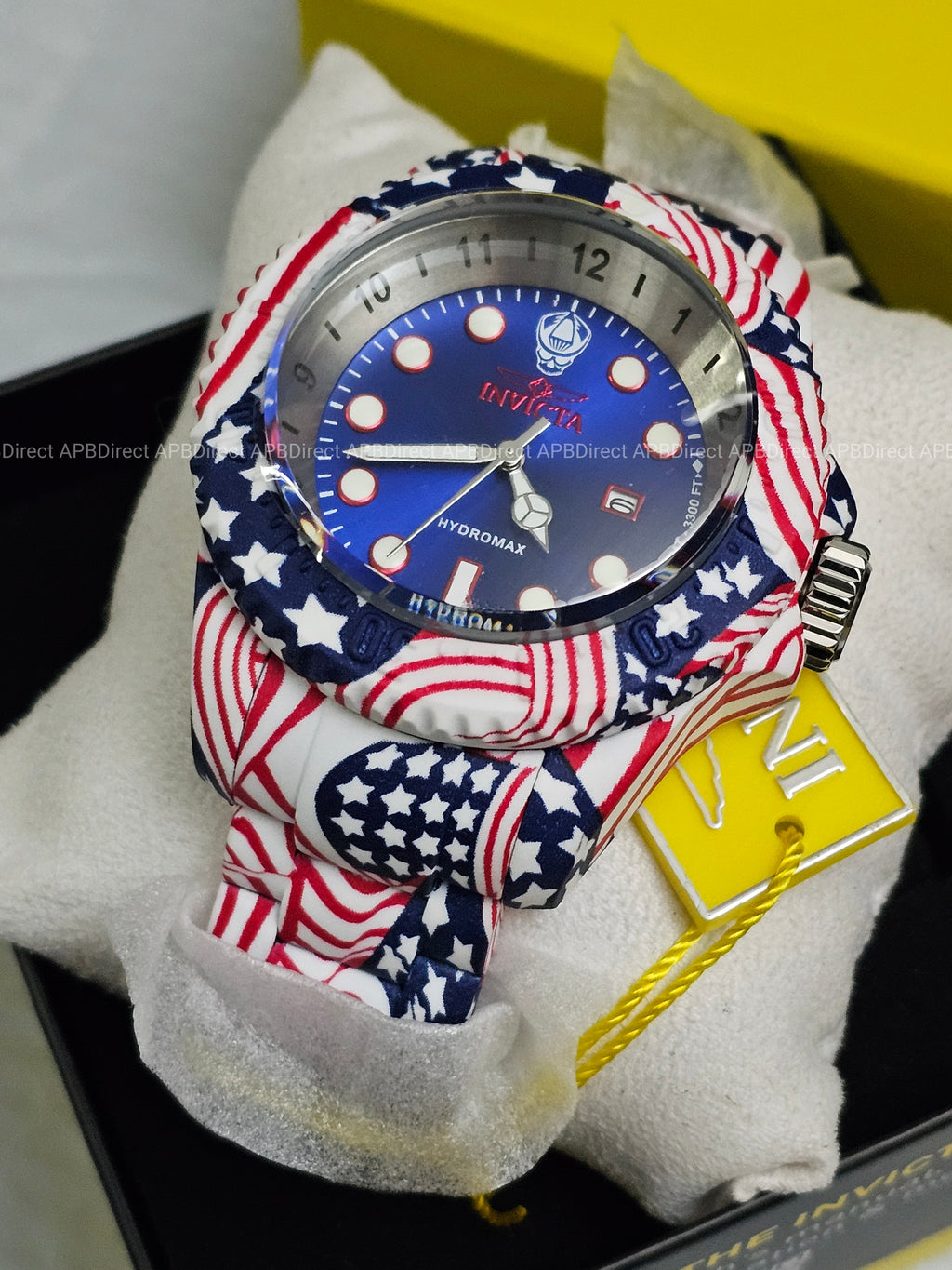 Invicta - HYDROMAX - 1000m USA Swiss 515 HYDROPLATED Stars & Stripes mens watch