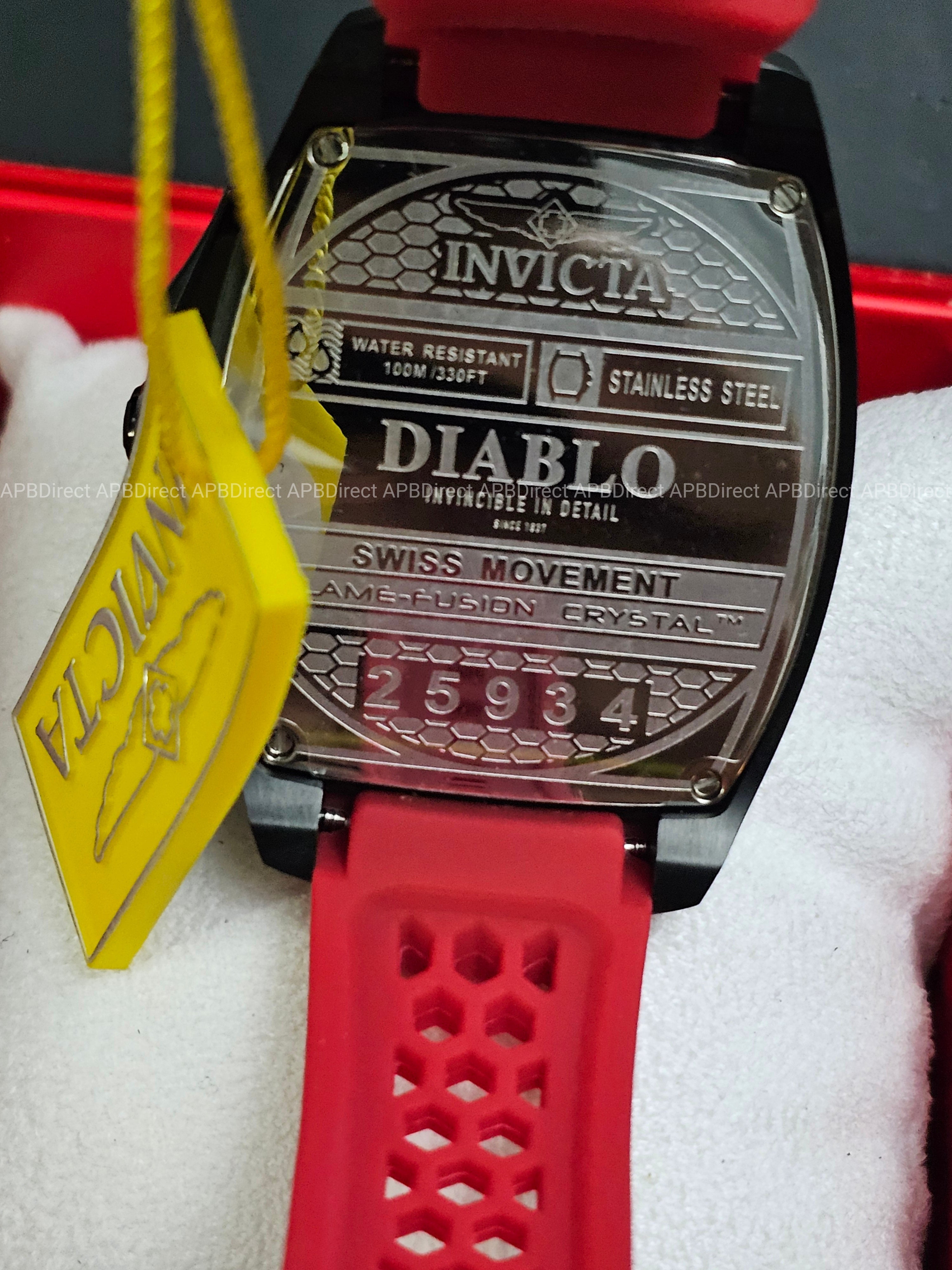 Invicta - Next Gen DIABLO - Swiss Z60 Chronograph RED / Black Layered mens watch