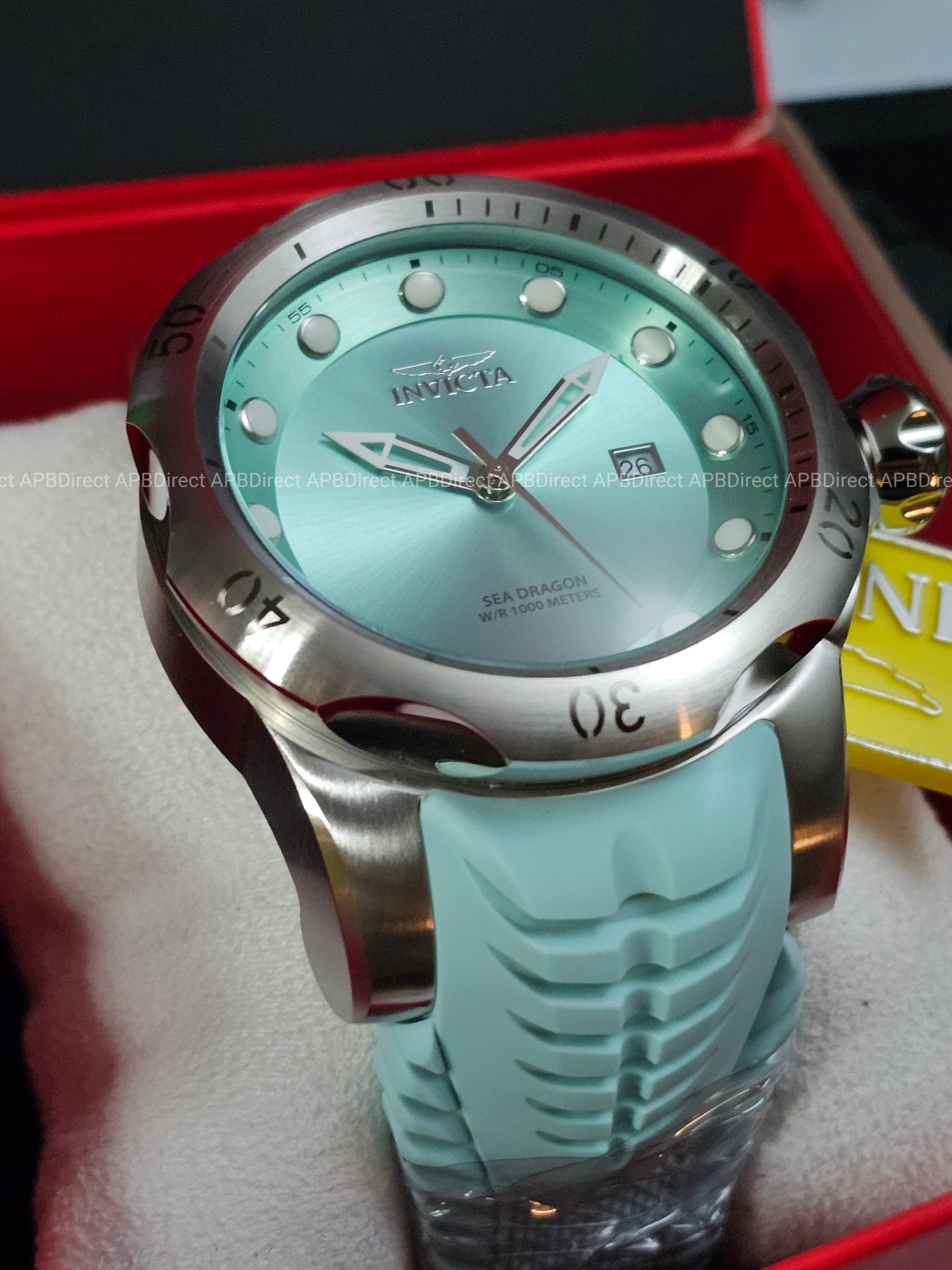 Invicta - VENOM - Sea DRAGON 💧  1000m WR Swiss 515 - Baby BLUE Mens watch