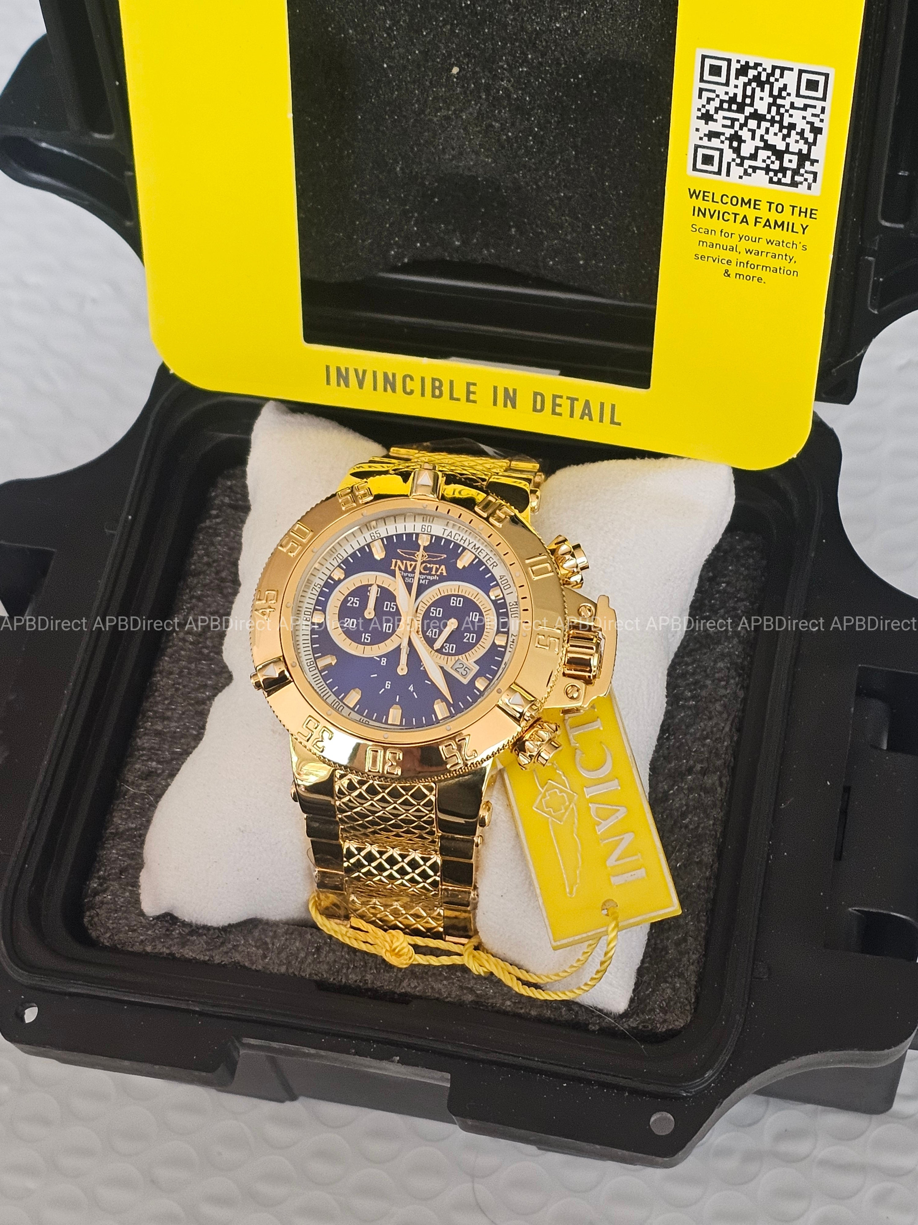 Invicta - GOLD Subaqua Noma III - Swiss  5040.D Chrono 500m💧Mirrored mens Watch