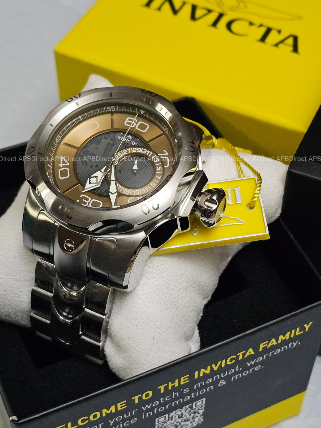 Invicta - VENOM - Partial Skeleton Gray & Khaki Dial 100m SS Bracelet mens watch