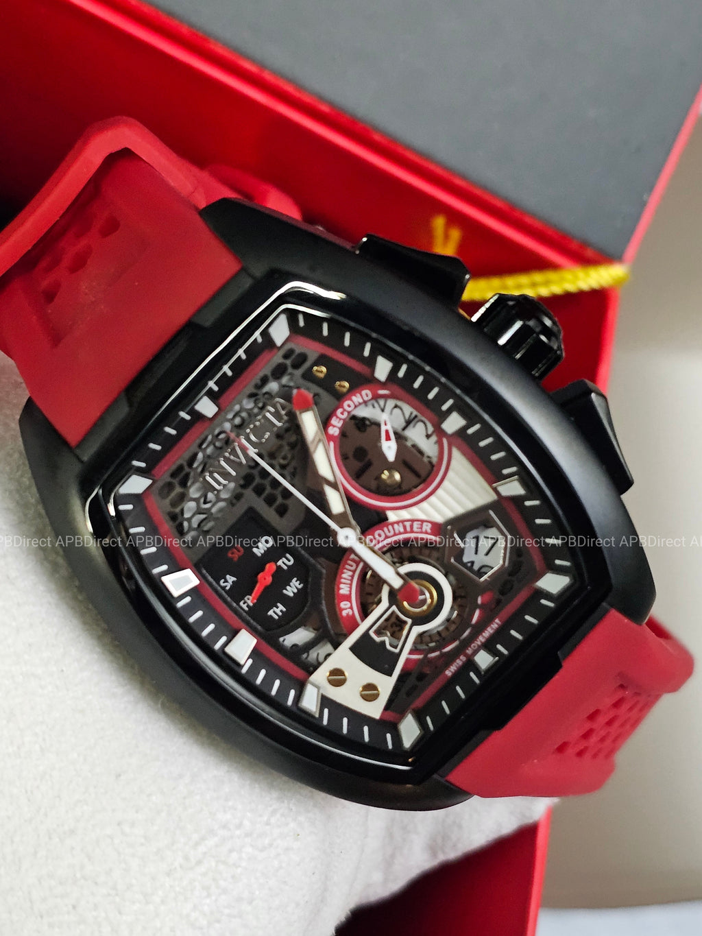 Invicta - Next Gen DIABLO - Swiss Z60 Chronograph RED / Black Layered mens watch