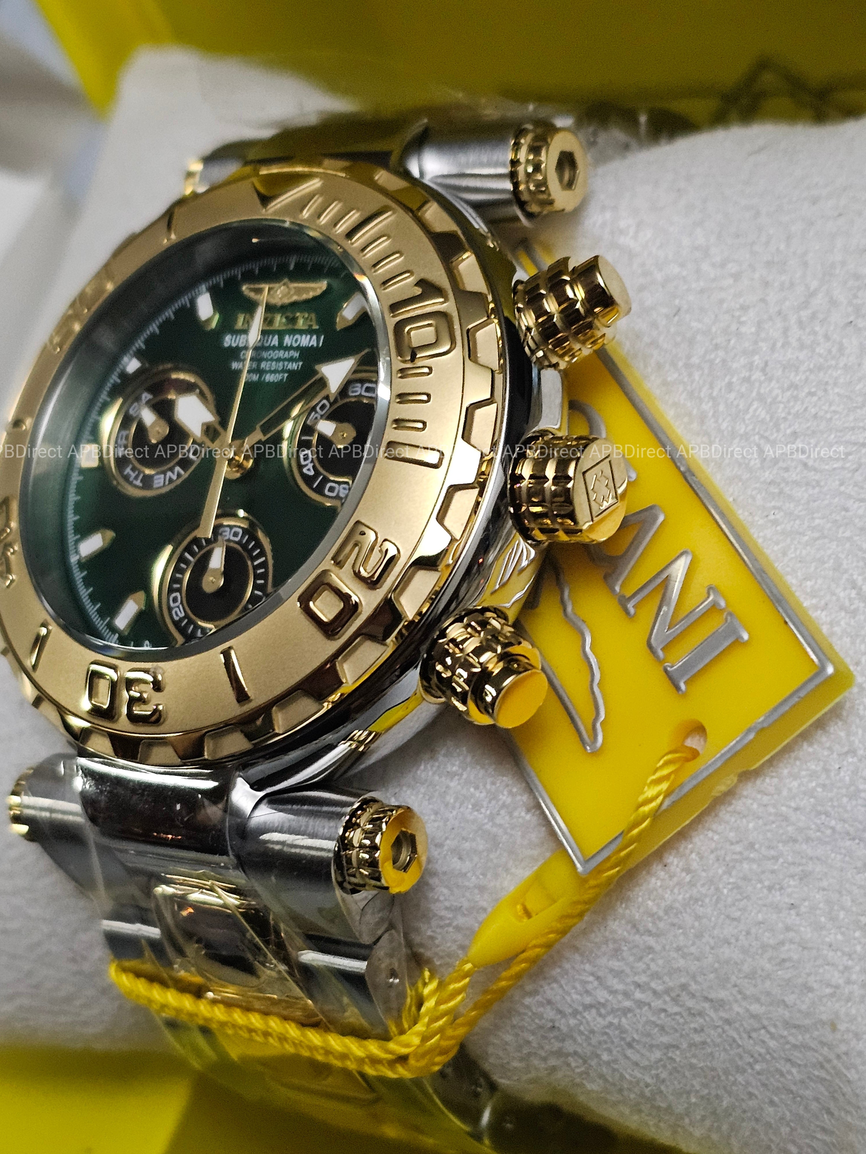 Invicta - Subaqua Noma I - Swiss Z60 Limited Edition Gold Green №381 mens watch