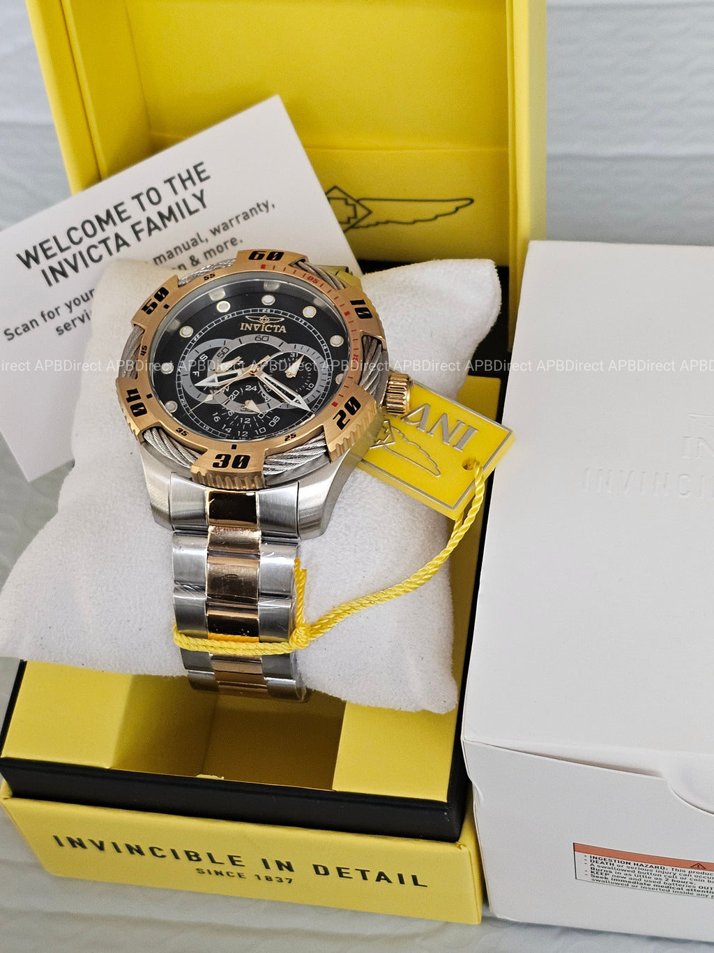 Invicta - Speedway - 2 Tone Multifunction TritNight Night Glow Lume mens watch