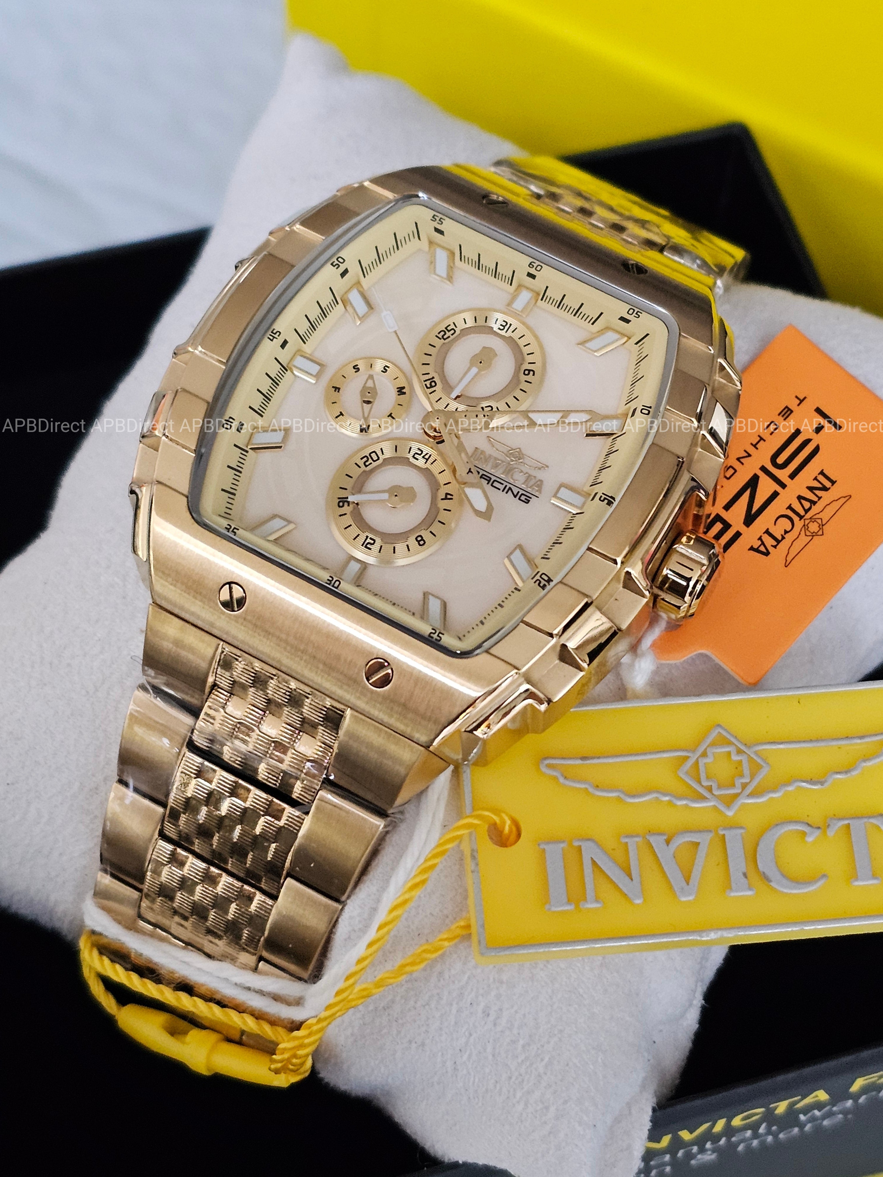 Invicta - S1 Rally - Gold Case & Bracelet Multifunction Quartz Mens Watch