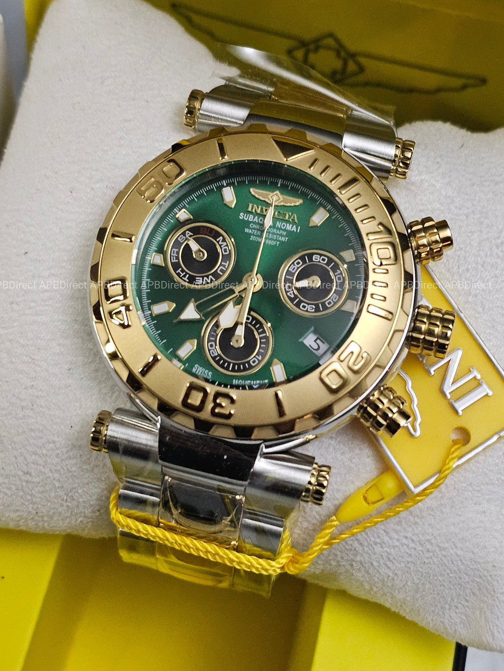 Invicta - Subaqua Noma I - Swiss Z60 Limited Edition Gold Green №381 mens watch