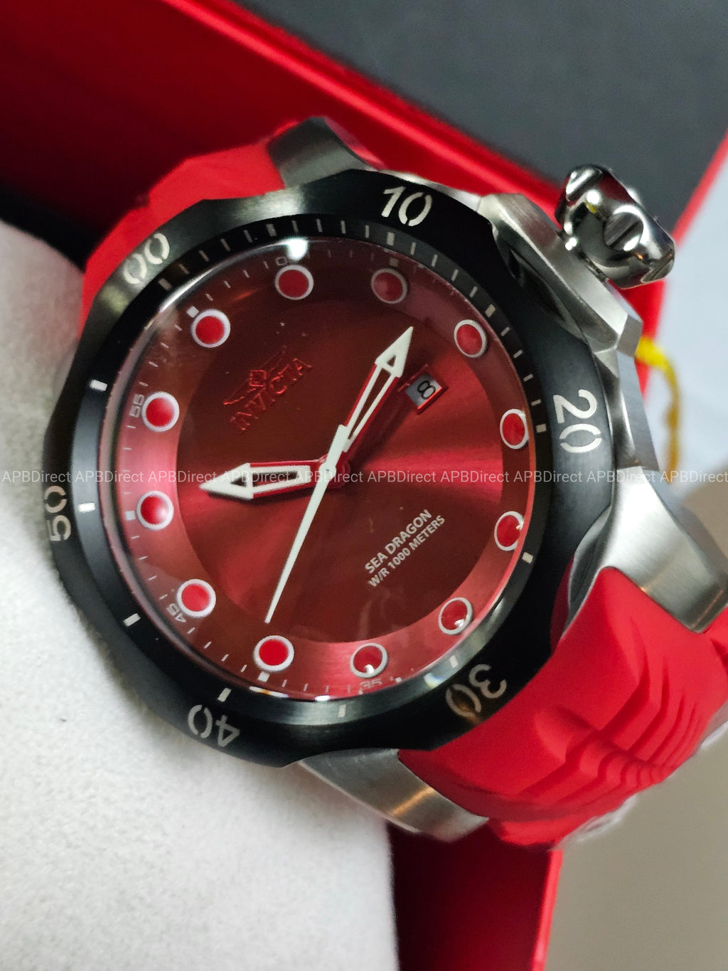 Invicta - VENOM - Sea DRAGON 💧  1000m WR Swiss 515 - RED / Black Mens watch