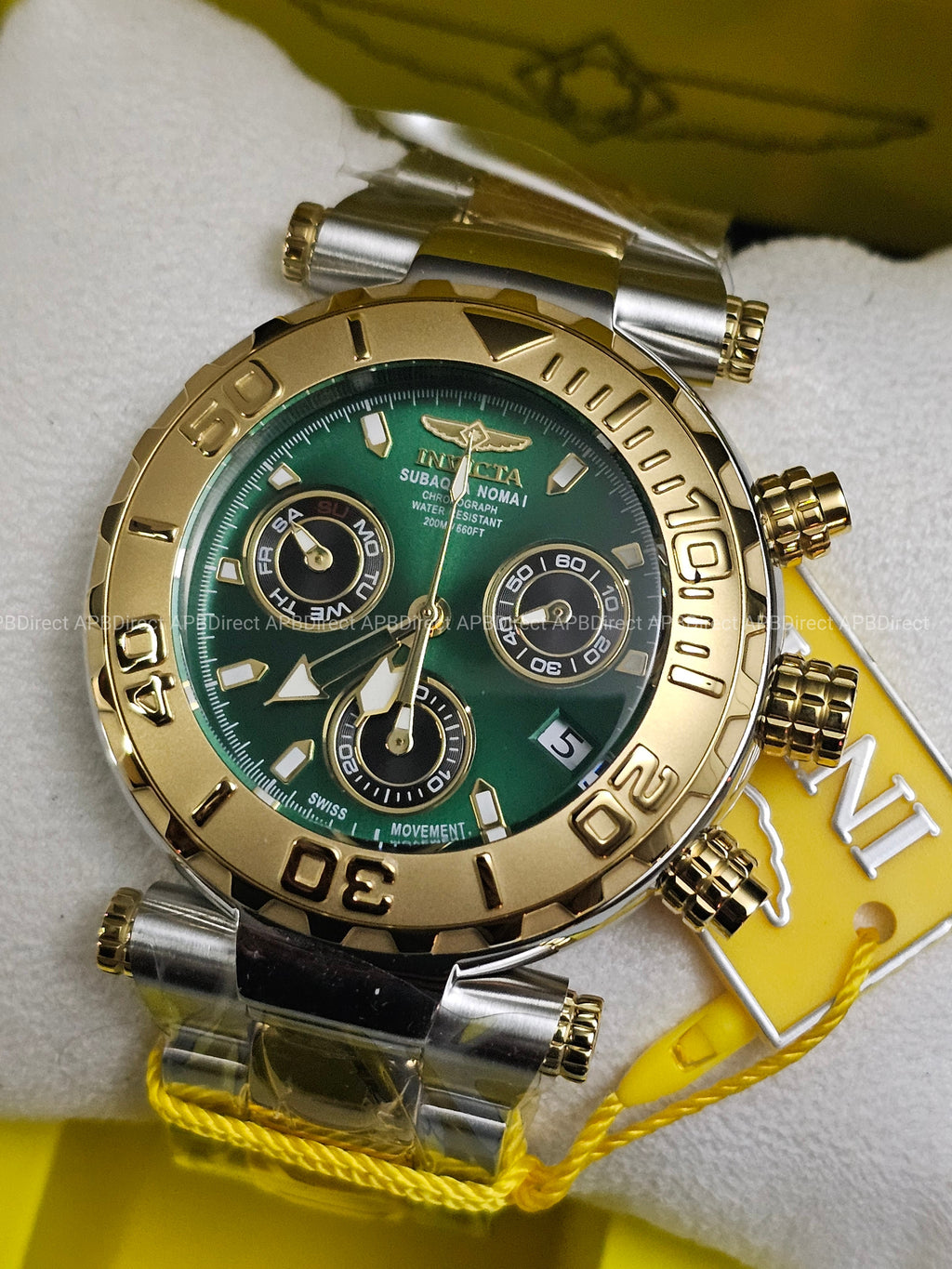 Invicta - Subaqua Noma I - Swiss Z60 Limited Edition Gold Green №381 mens watch