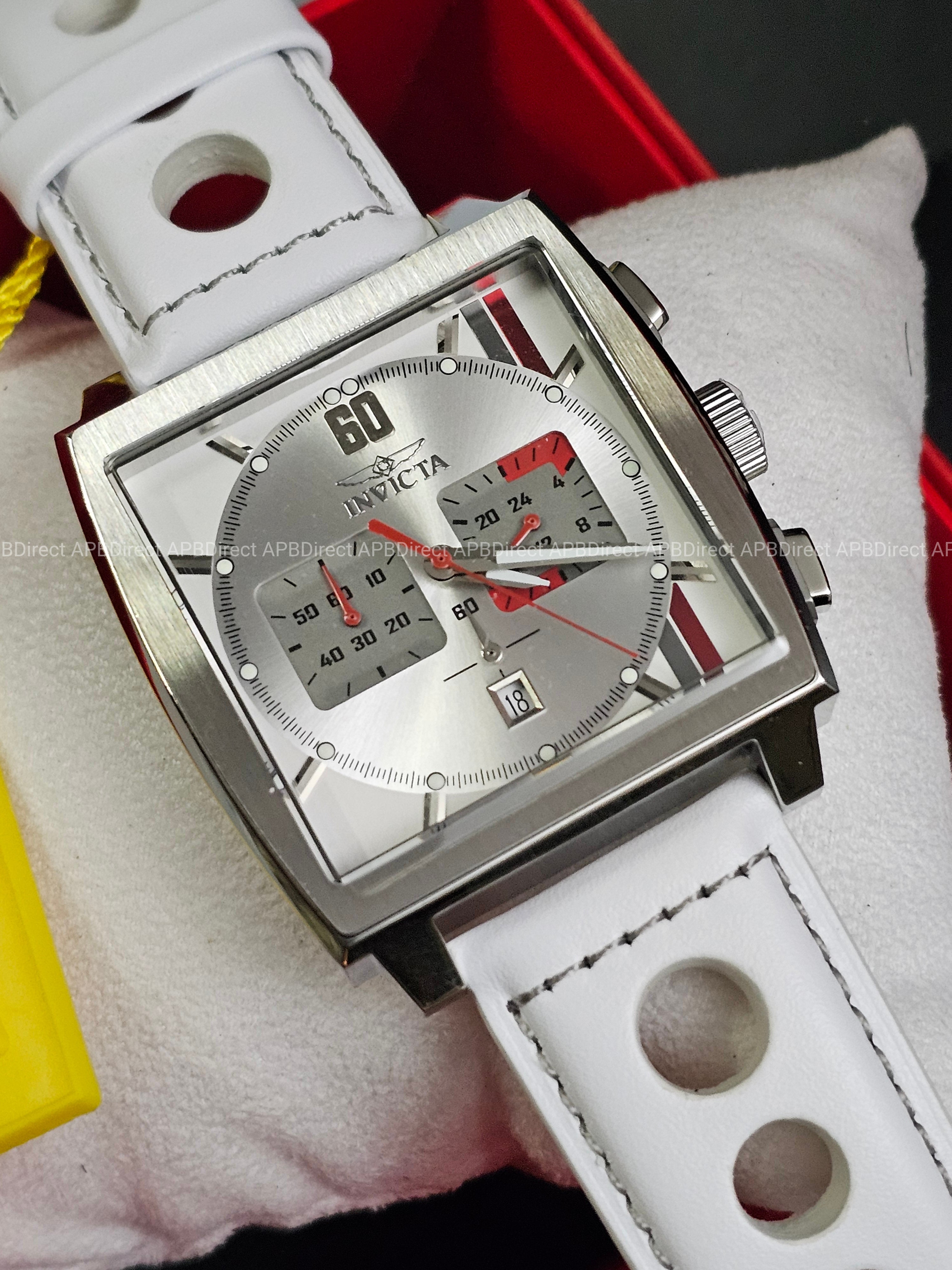 Invicta Racing - S1 Rally Chronograph - White Leather Strap - Mens Watch