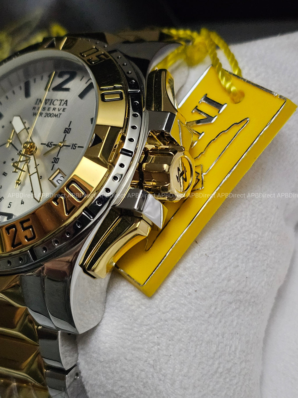 Invicta - EXCURSION - Gold Plated Platinum MOP Dial - Swiss Made - mens watch