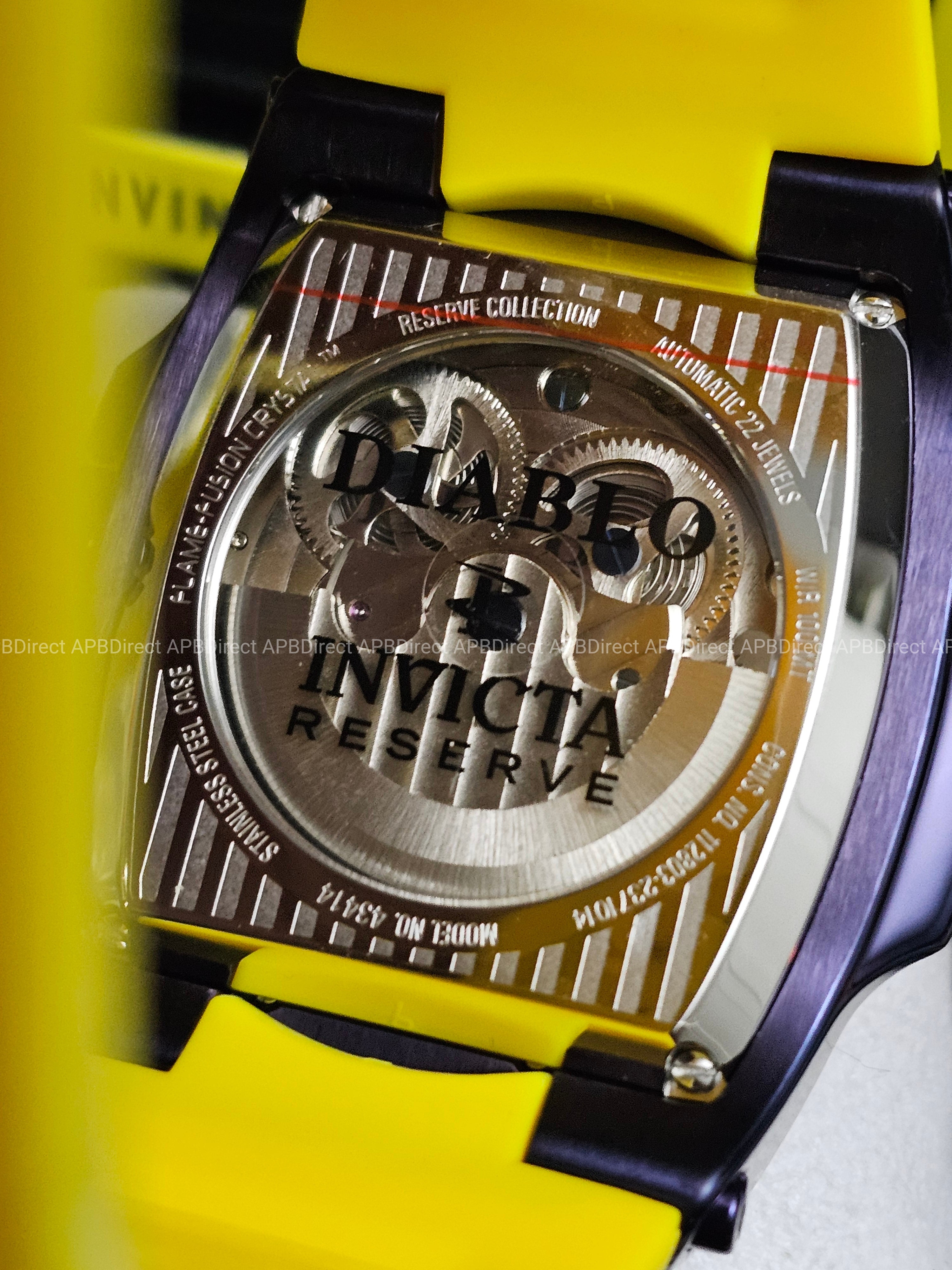 Invicta  S1 Rally – DIABLO – Dual Time Automatic Dark Purple Reserve Mens Watch