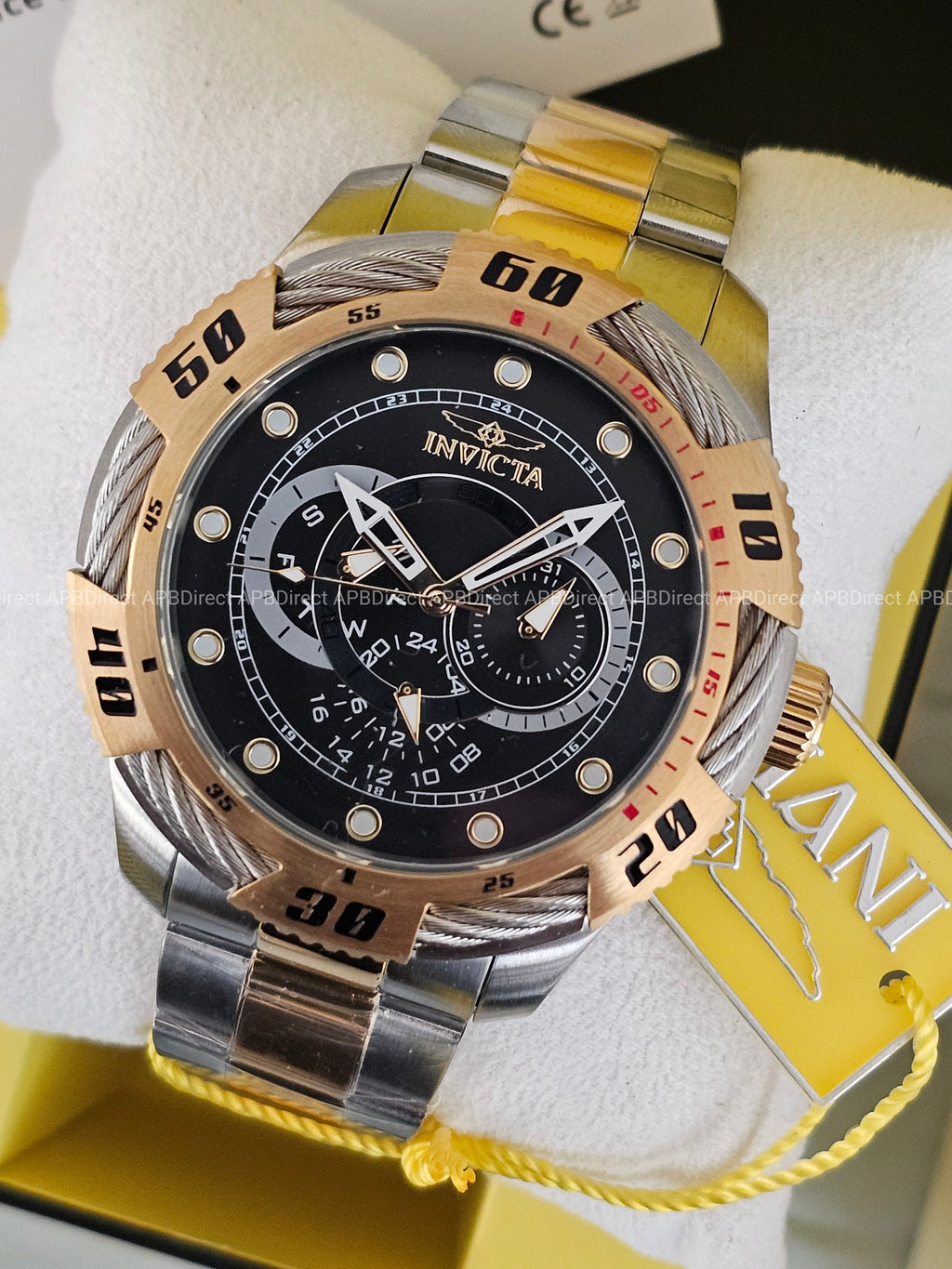 Invicta - Speedway - 2 Tone Multifunction TritNight Night Glow Lume mens watch