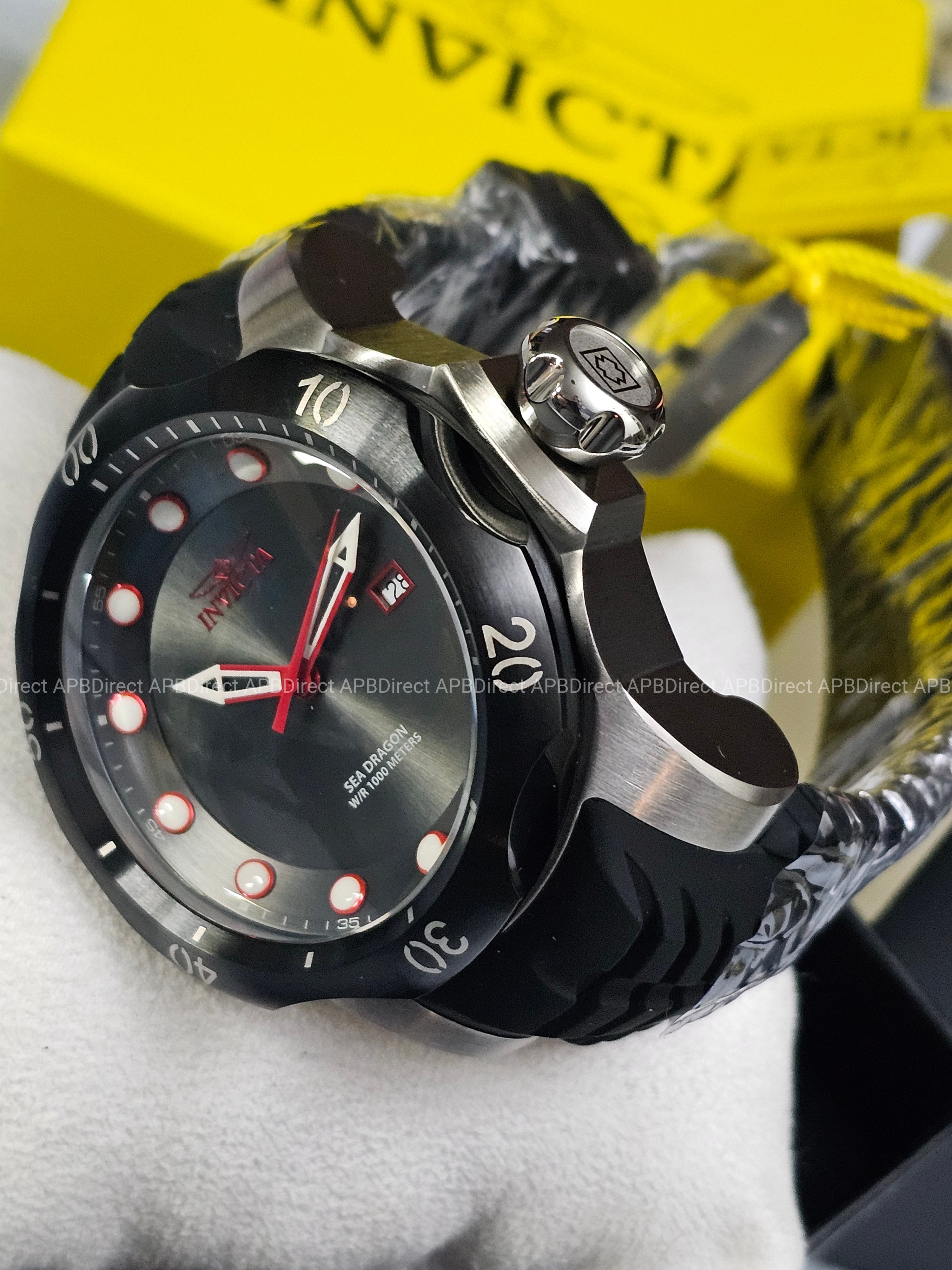 Invicta - VENOM - Sea DRAGON 💧  1000m WR Swiss 515 - Black RED - mens watch