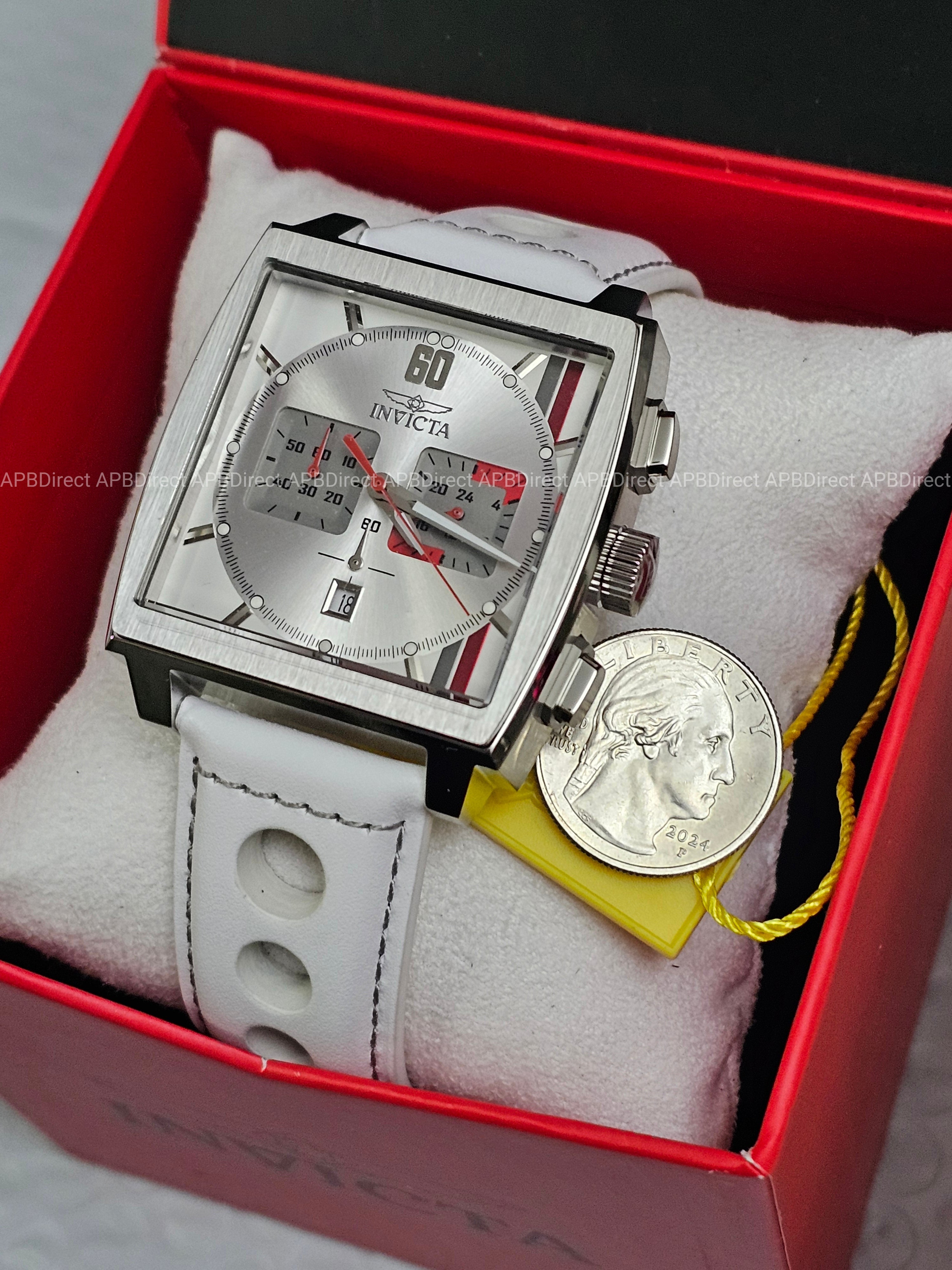 Invicta Racing - S1 Rally Chronograph - White Leather Strap - Mens Watch