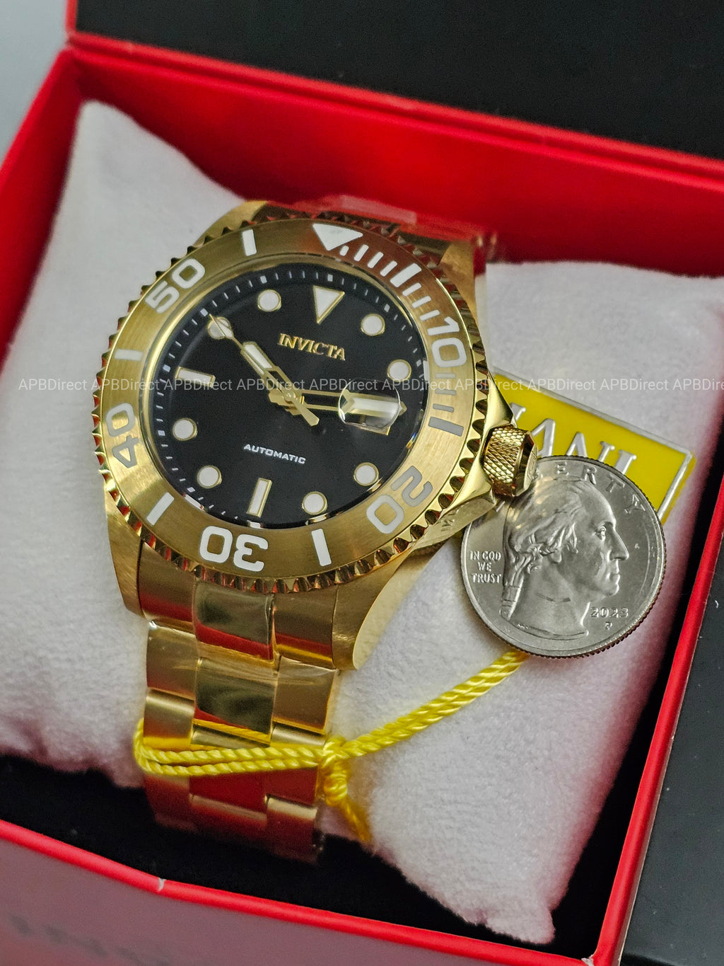 Invicta - GRAND DIVER - Gold Plated LUME Bezel Automatic NH35A - mens watch Pro