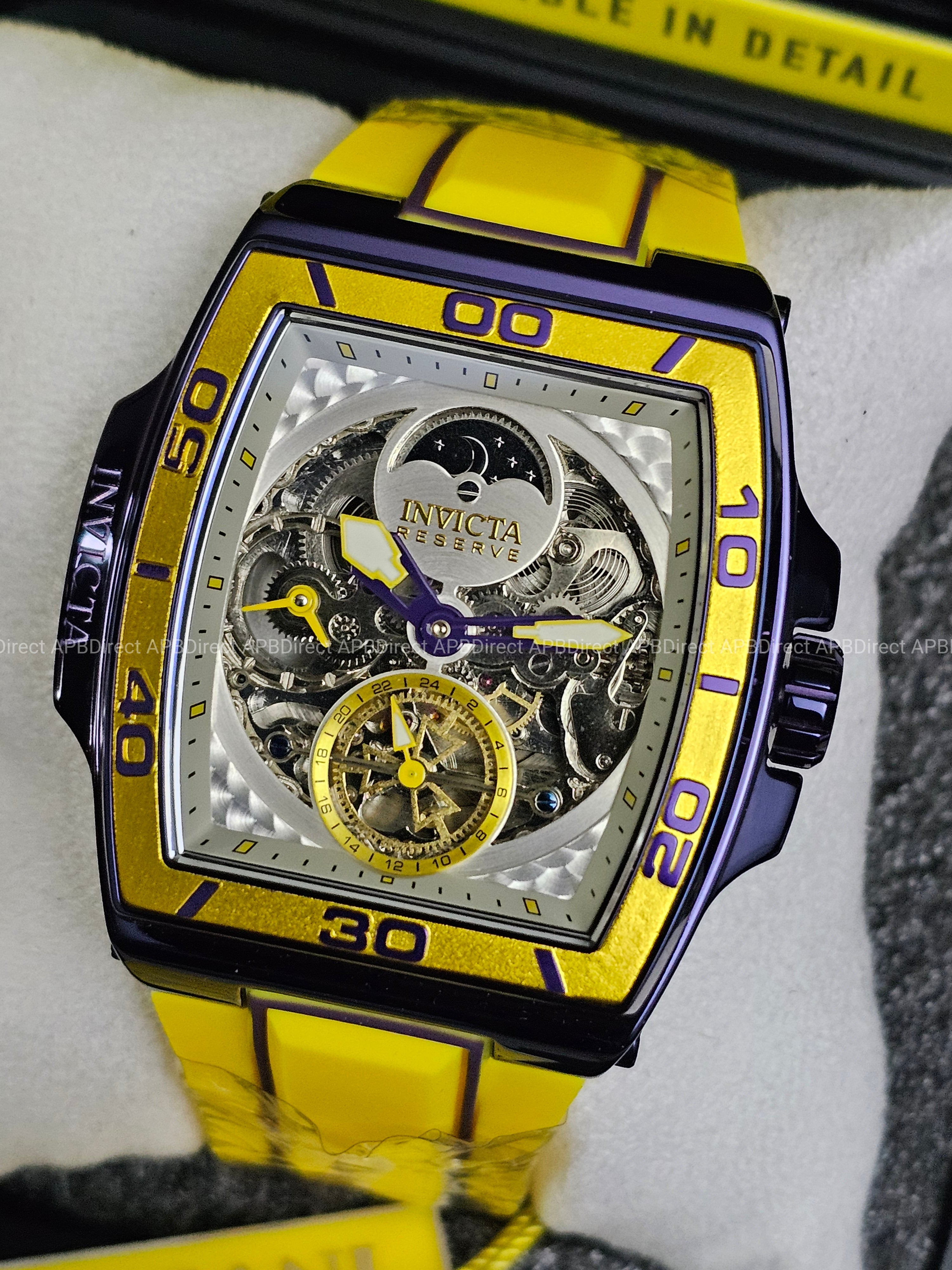 Invicta  S1 Rally – DIABLO – Dual Time Automatic Dark Purple Reserve Mens Watch