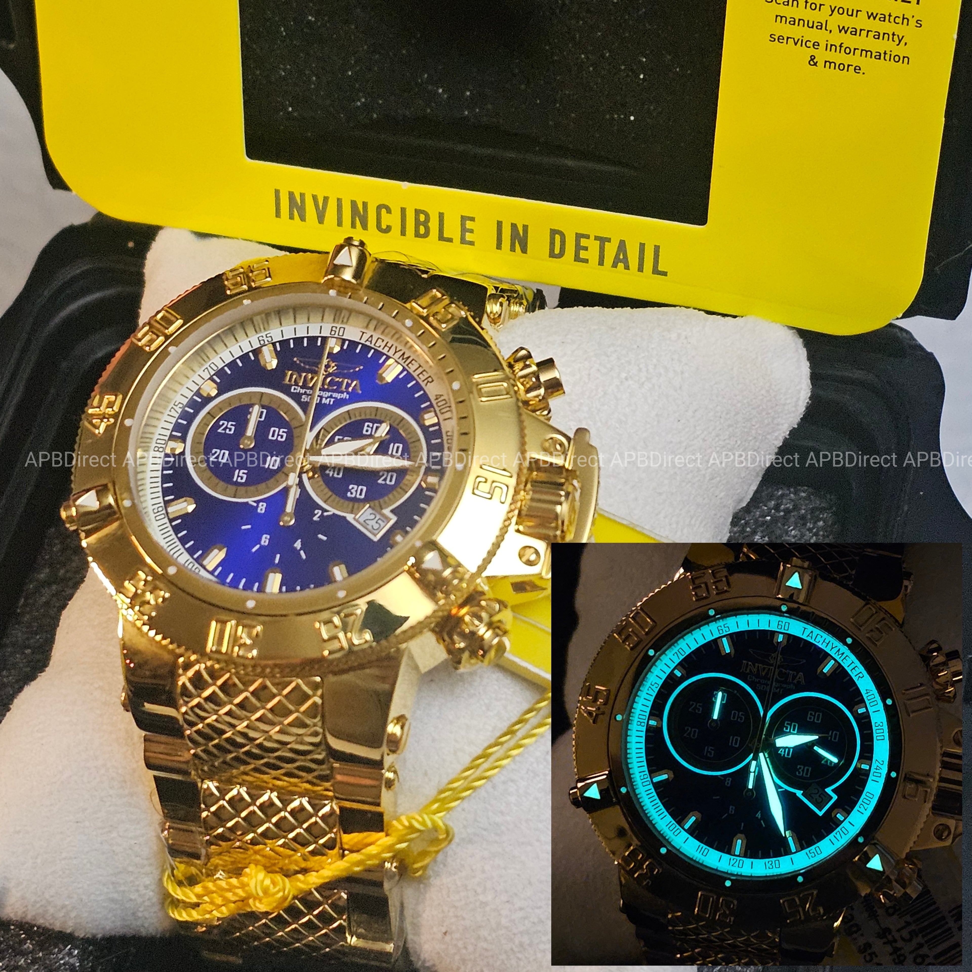 Invicta - GOLD Subaqua Noma III - Swiss  5040.D Chrono 500m💧Mirrored mens Watch