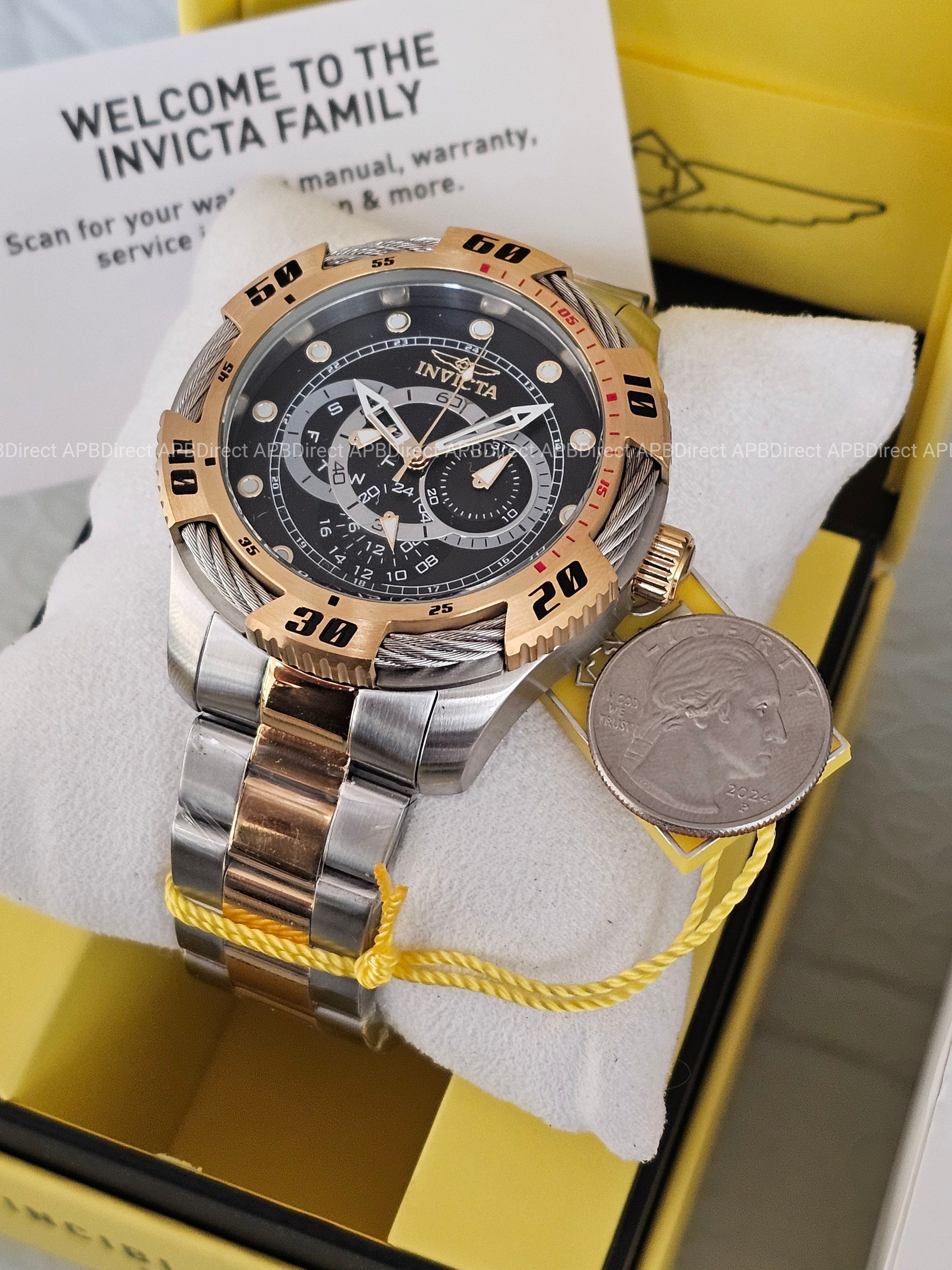 Invicta - Speedway - 2 Tone Multifunction TritNight Night Glow Lume mens watch