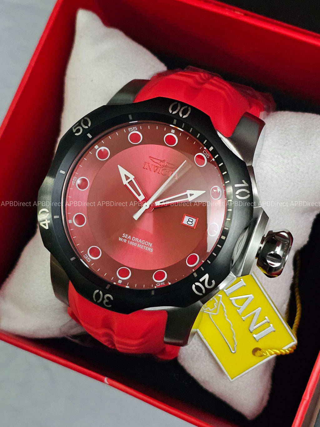 Invicta - VENOM - Sea DRAGON 💧  1000m WR Swiss 515 - RED / Black Mens watch