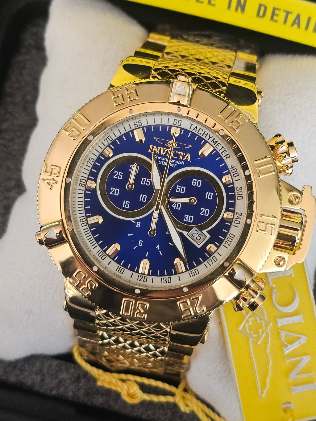 Invicta - GOLD Subaqua Noma III - Swiss  5040.D Chrono 500m💧Mirrored mens Watch