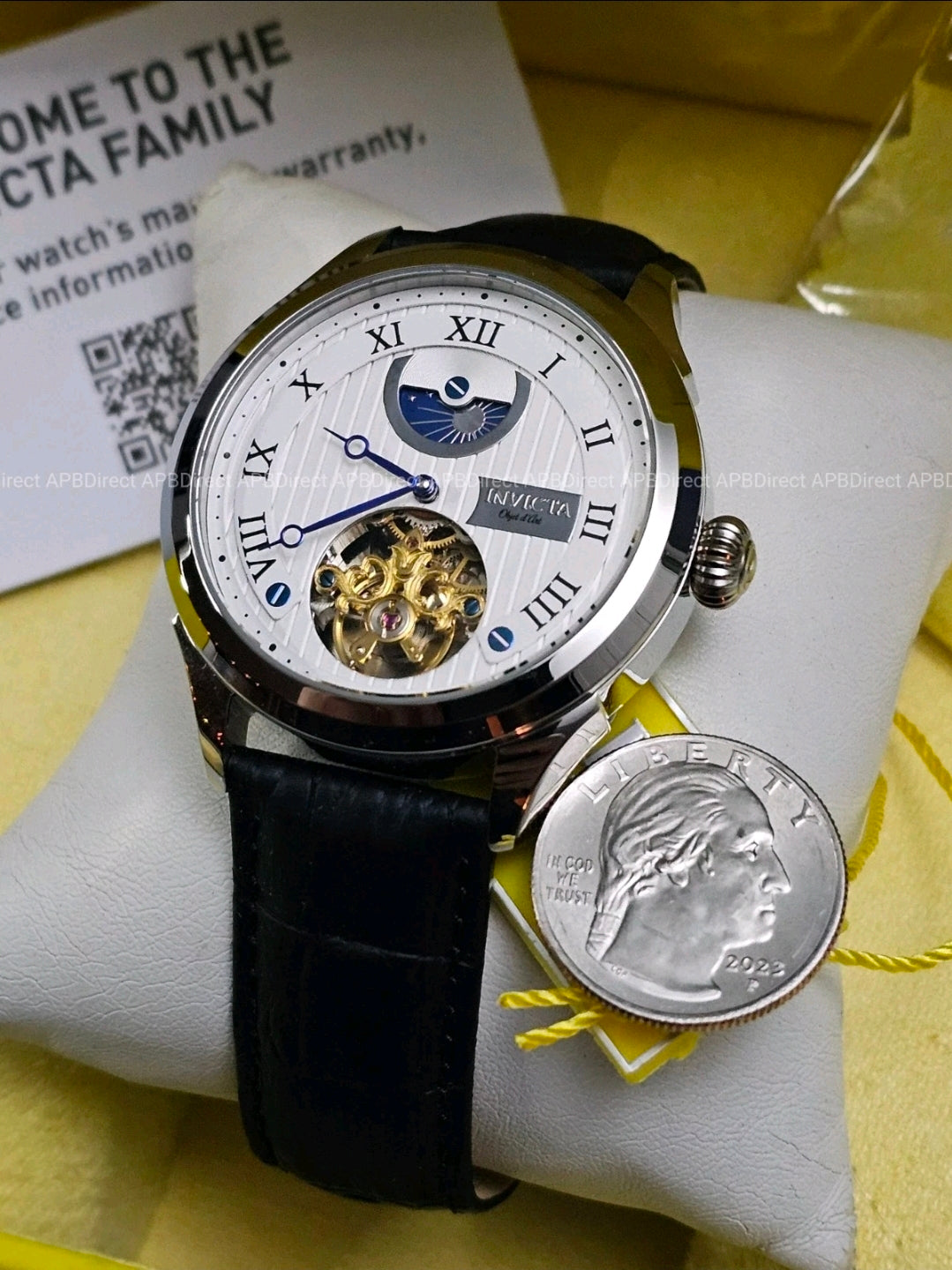 Invicta - Objet D Art - Open Heart - Automatic - Day / Night Leather mens Watch