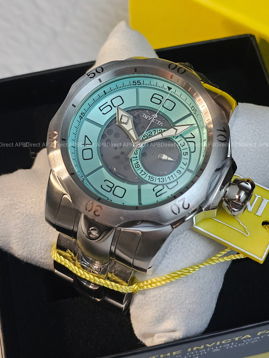 Invicta - VENOM - Partial Skeleton Gray & BLUE Dial 100m SS Bracelet mens watch