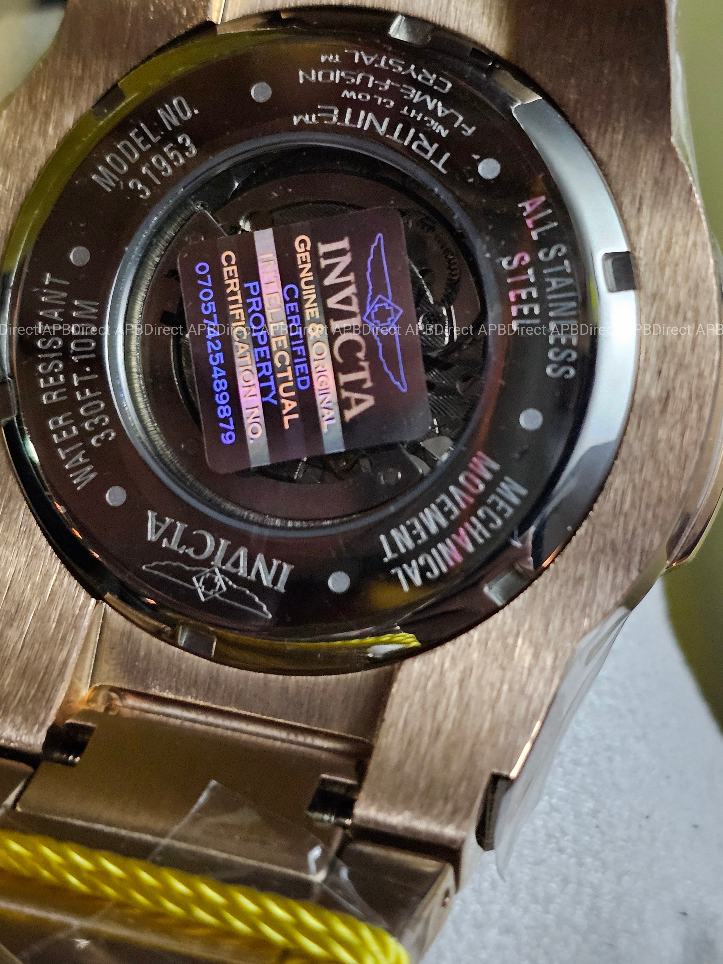 Invicta - BOLT - Automatic - Open ❤️ Heart Dial Rose Gold / Gunmetal mens watch