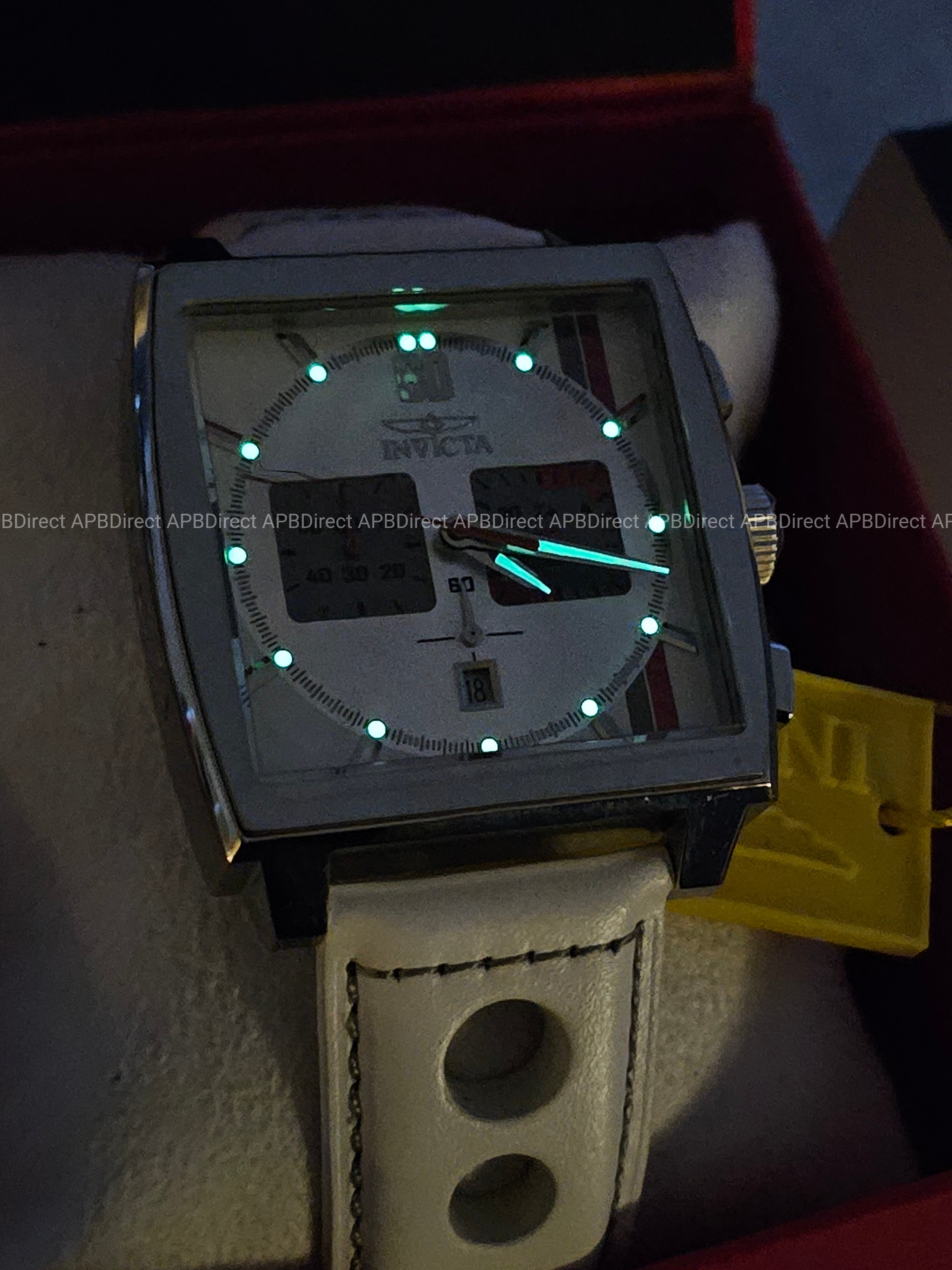 Invicta Racing - S1 Rally Chronograph - White Leather Strap - Mens Watch
