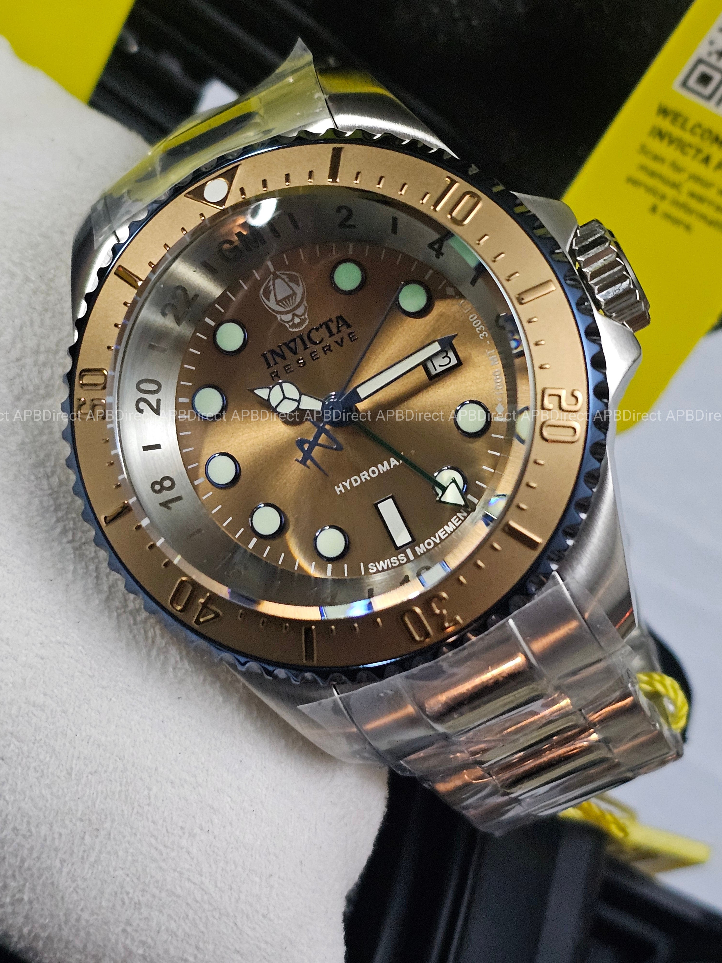 Invicta - Swiss 515.24h  HYDROMAX  GMT 1000m WR Pro DIVER Blue Khaki mens watch