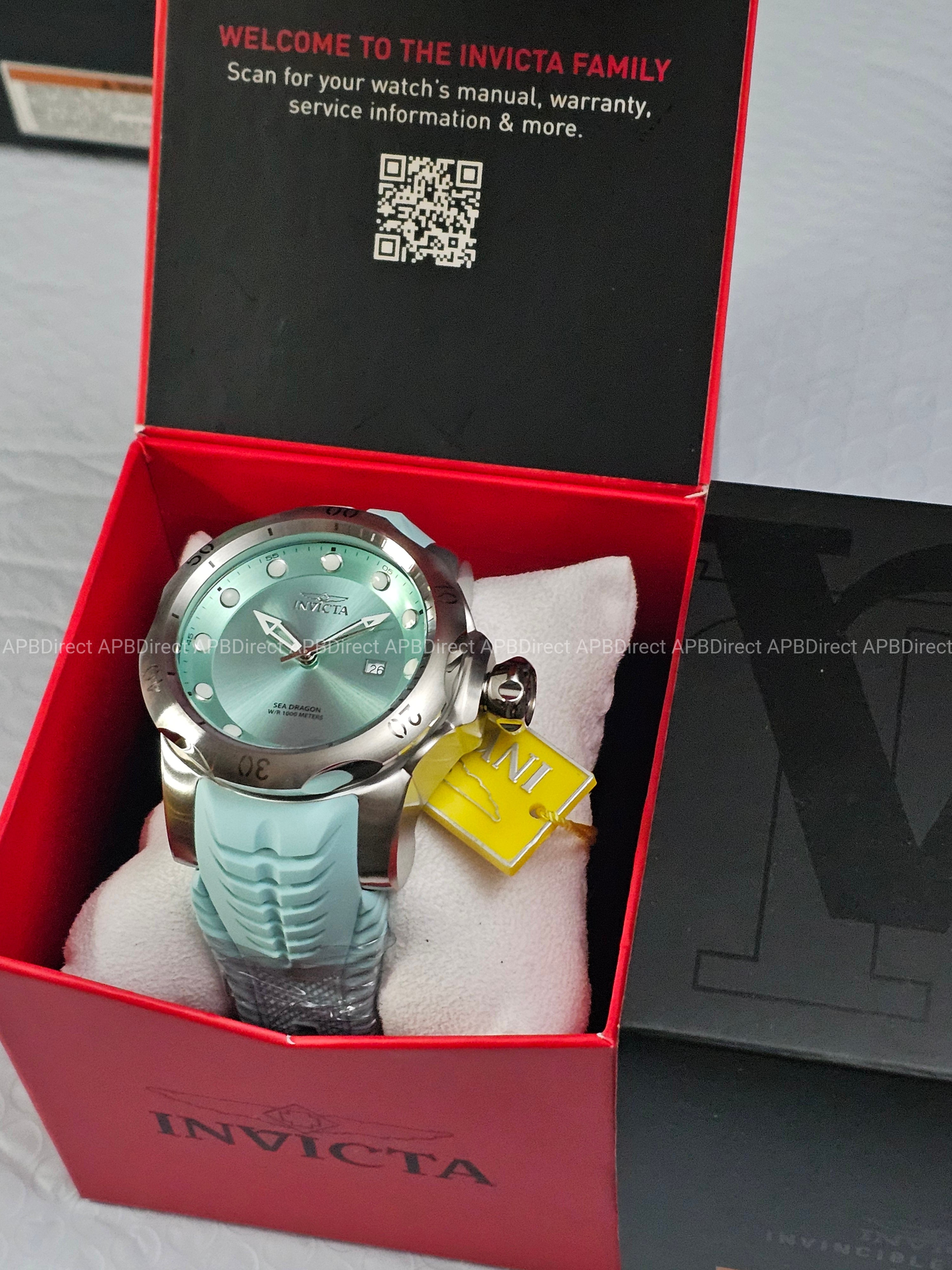 Invicta - VENOM - Sea DRAGON 💧  1000m WR Swiss 515 - Baby BLUE Mens watch
