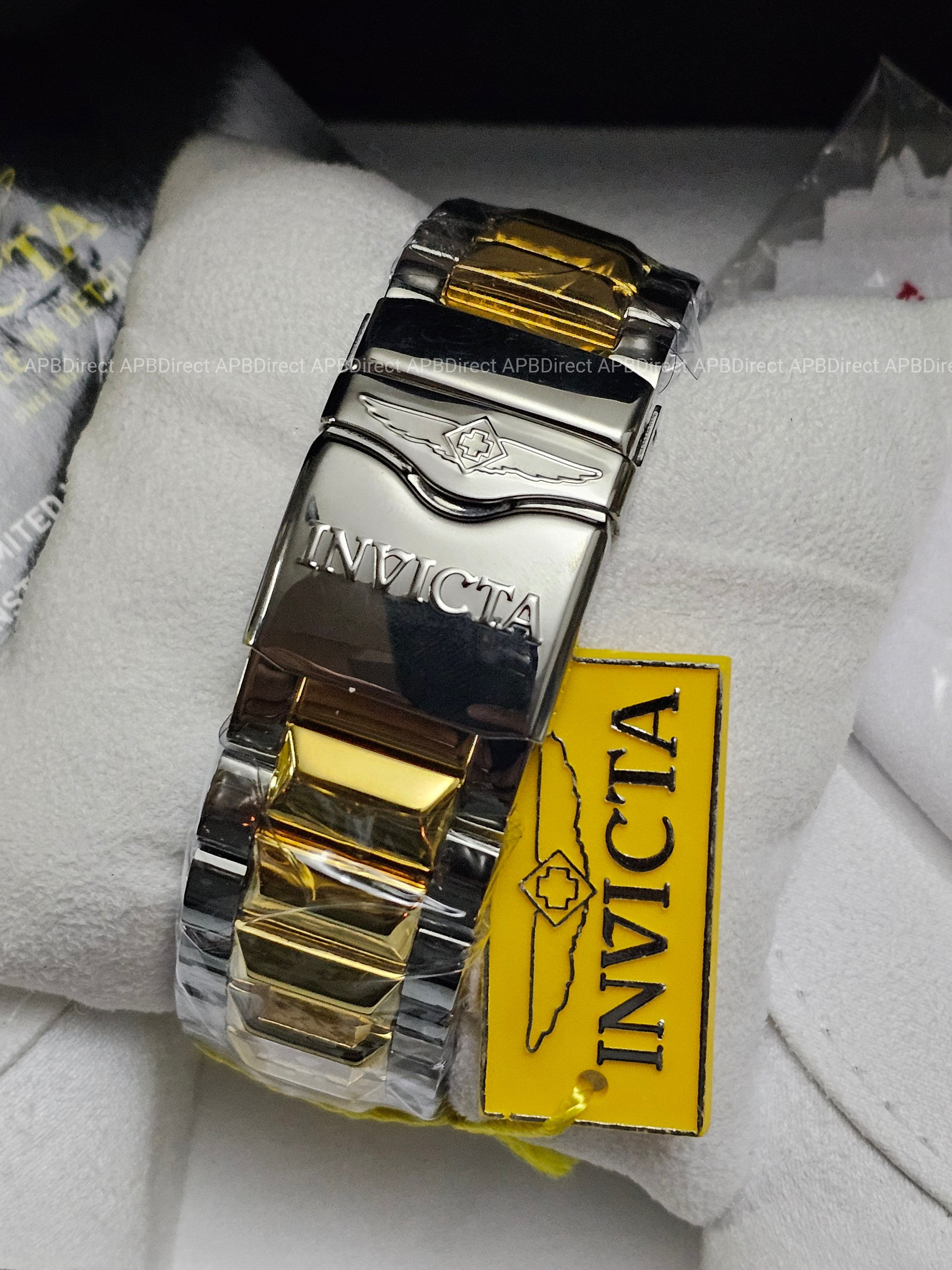 Invicta - EXCURSION - Gold Plated Platinum MOP Dial - Swiss Made - mens watch