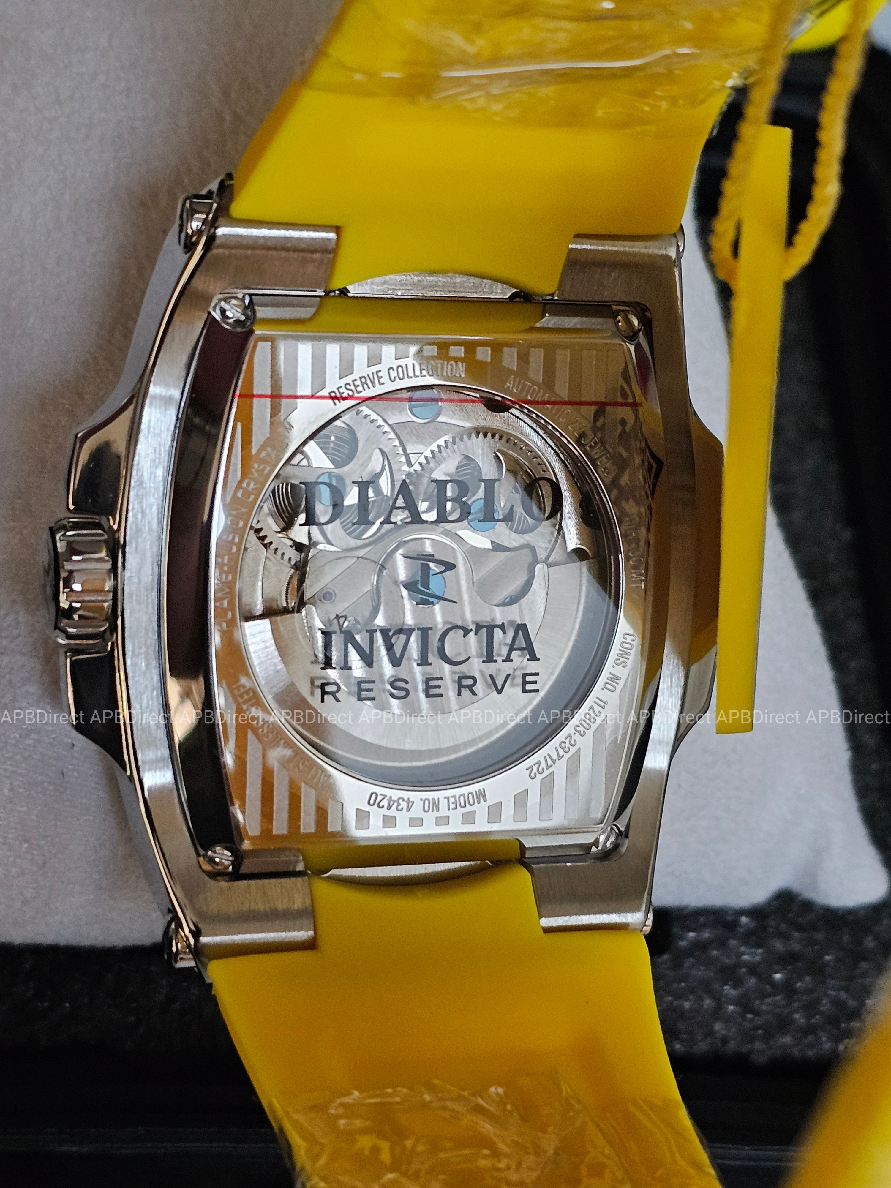 Invicta – S1 Rally – DIABLO – Dual Time Automatic - Yellow - Reserve Mens Watch