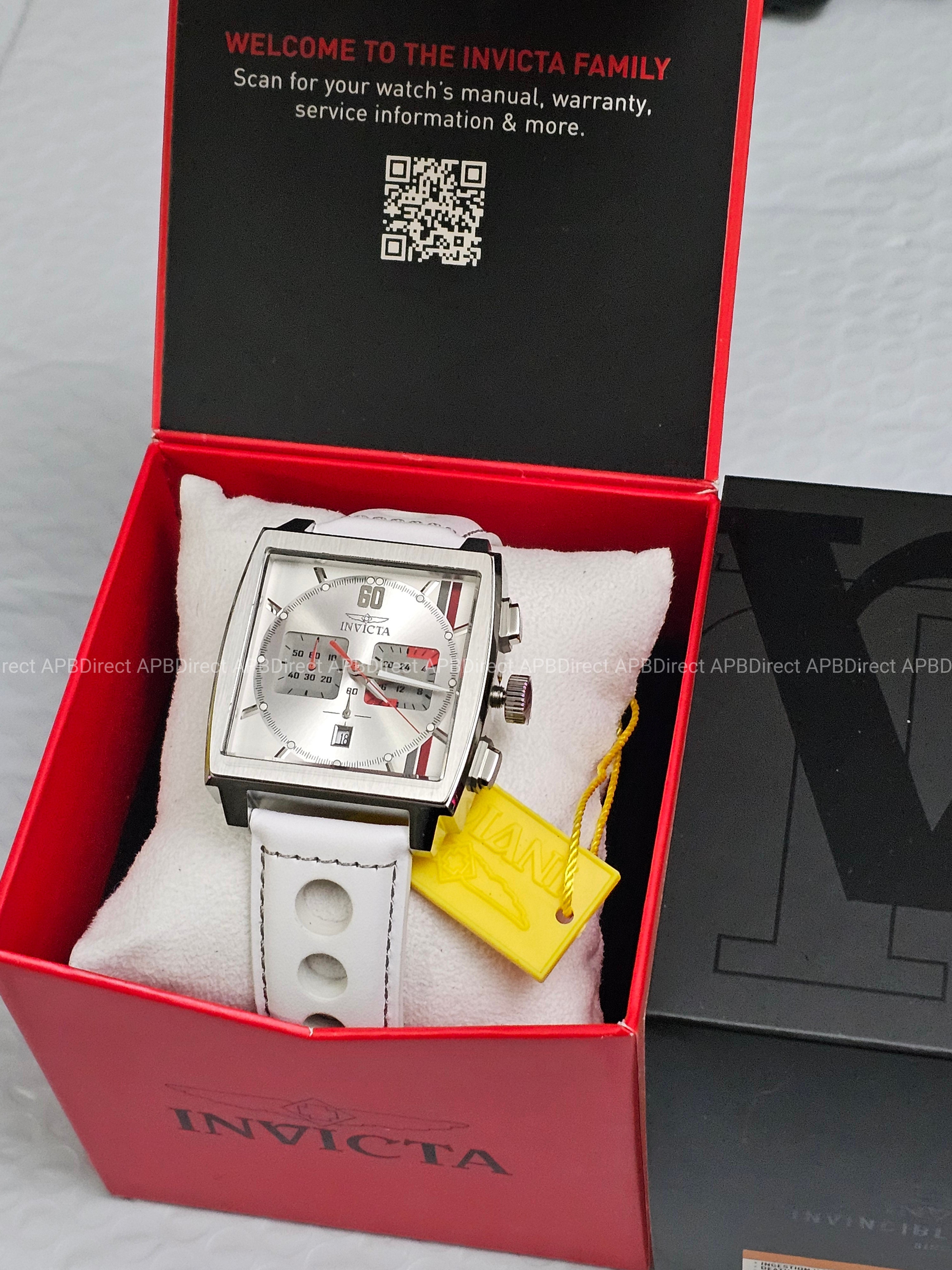 Invicta Racing - S1 Rally Chronograph - White Leather Strap - Mens Watch
