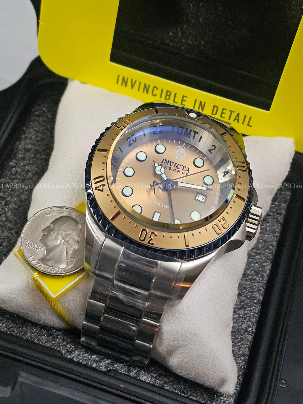 Invicta - Swiss 515.24h  HYDROMAX  GMT 1000m WR Pro DIVER Blue Khaki mens watch