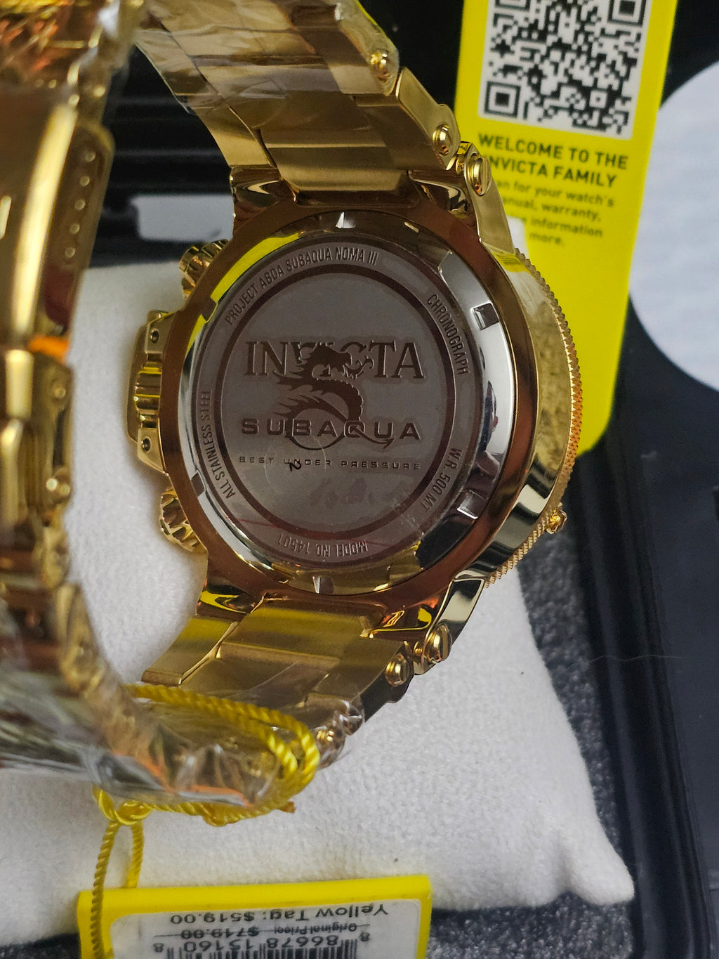 Invicta - GOLD Subaqua Noma III - Swiss  5040.D Chrono 500m💧Mirrored mens Watch