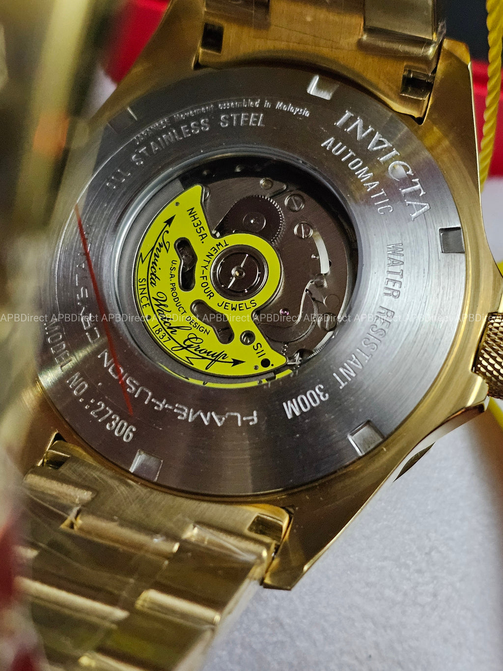 Invicta - GRAND DIVER - Gold Plated LUME Bezel Automatic NH35A - mens watch Pro