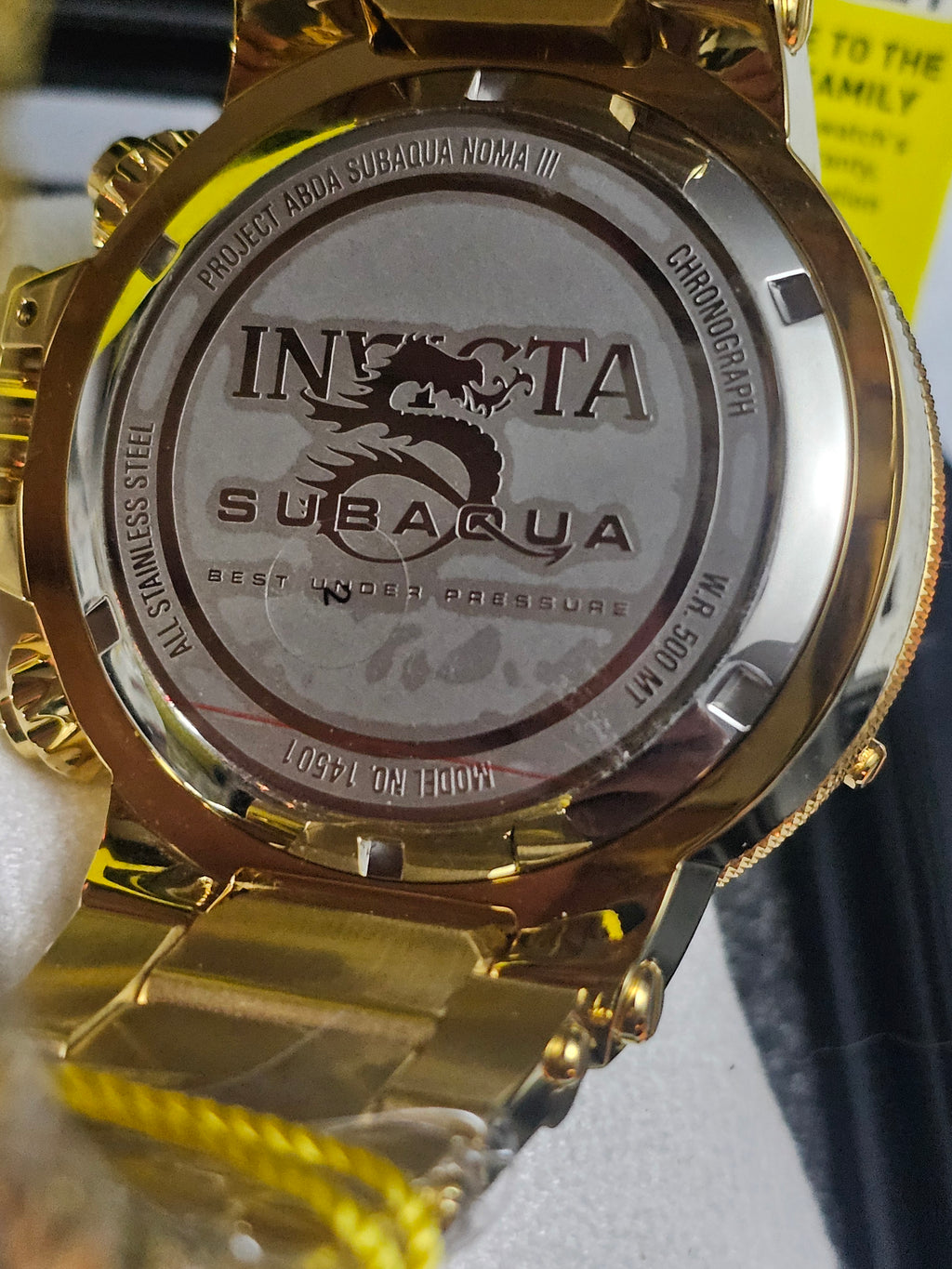 Invicta - GOLD Subaqua Noma III - Swiss  5040.D Chrono 500m💧Mirrored mens Watch