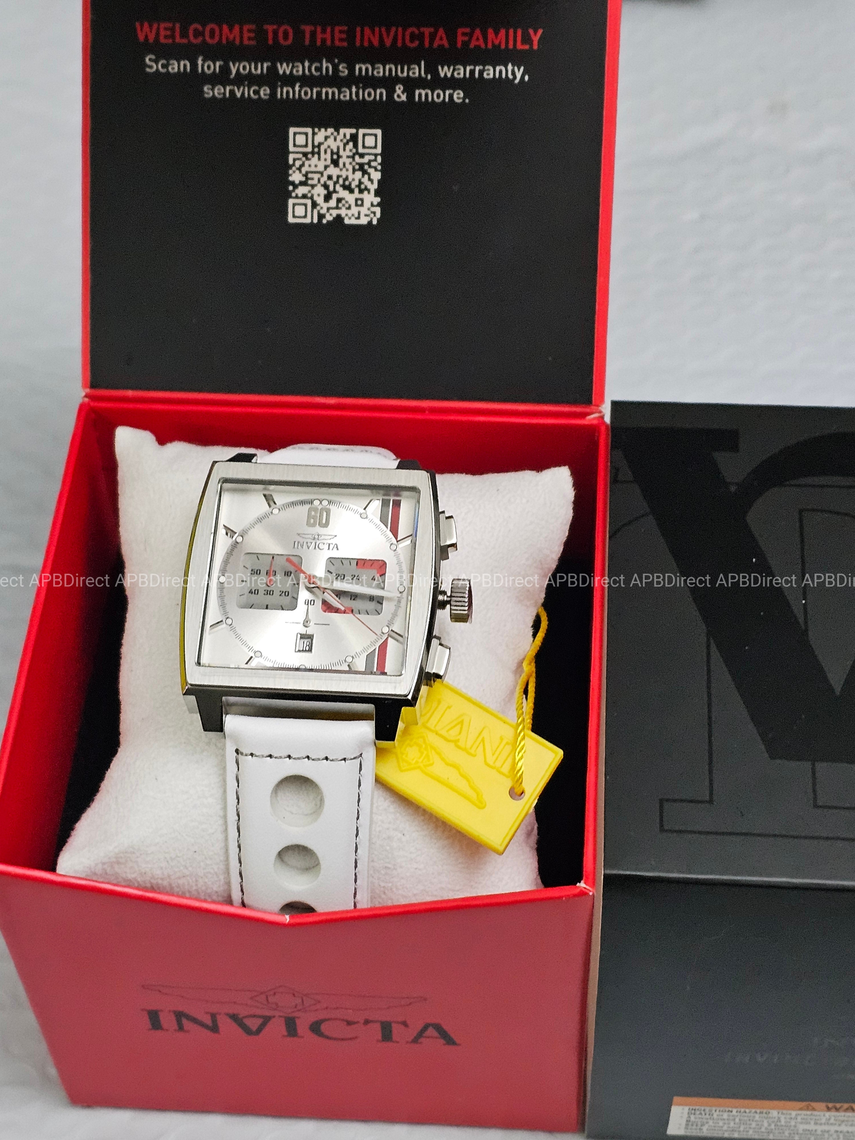 Invicta Racing - S1 Rally Chronograph - White Leather Strap - Mens Watch