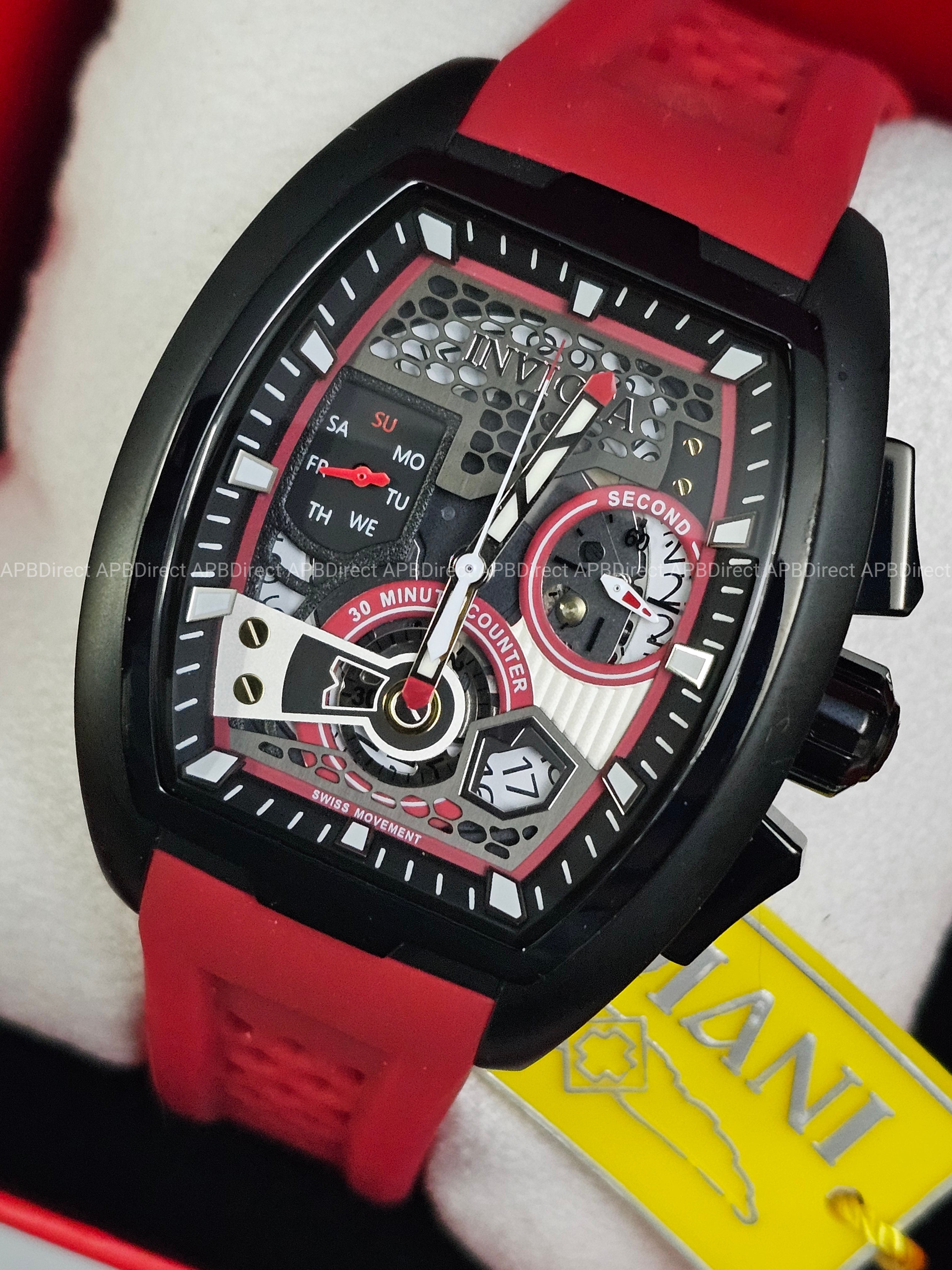 Invicta - Next Gen DIABLO - Swiss Z60 Chronograph RED / Black Layered mens watch