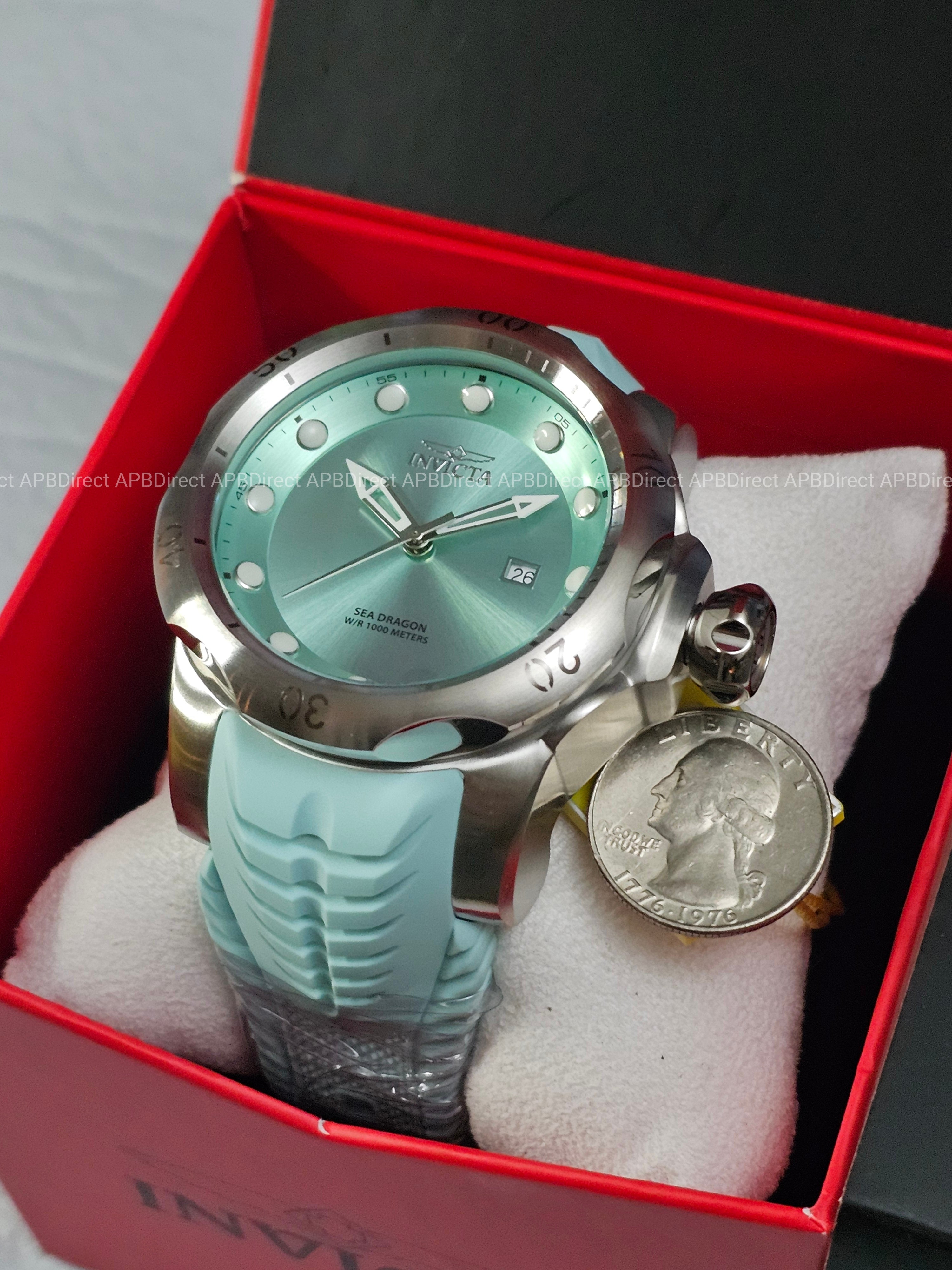 Invicta - VENOM - Sea DRAGON 💧  1000m WR Swiss 515 - Baby BLUE Mens watch
