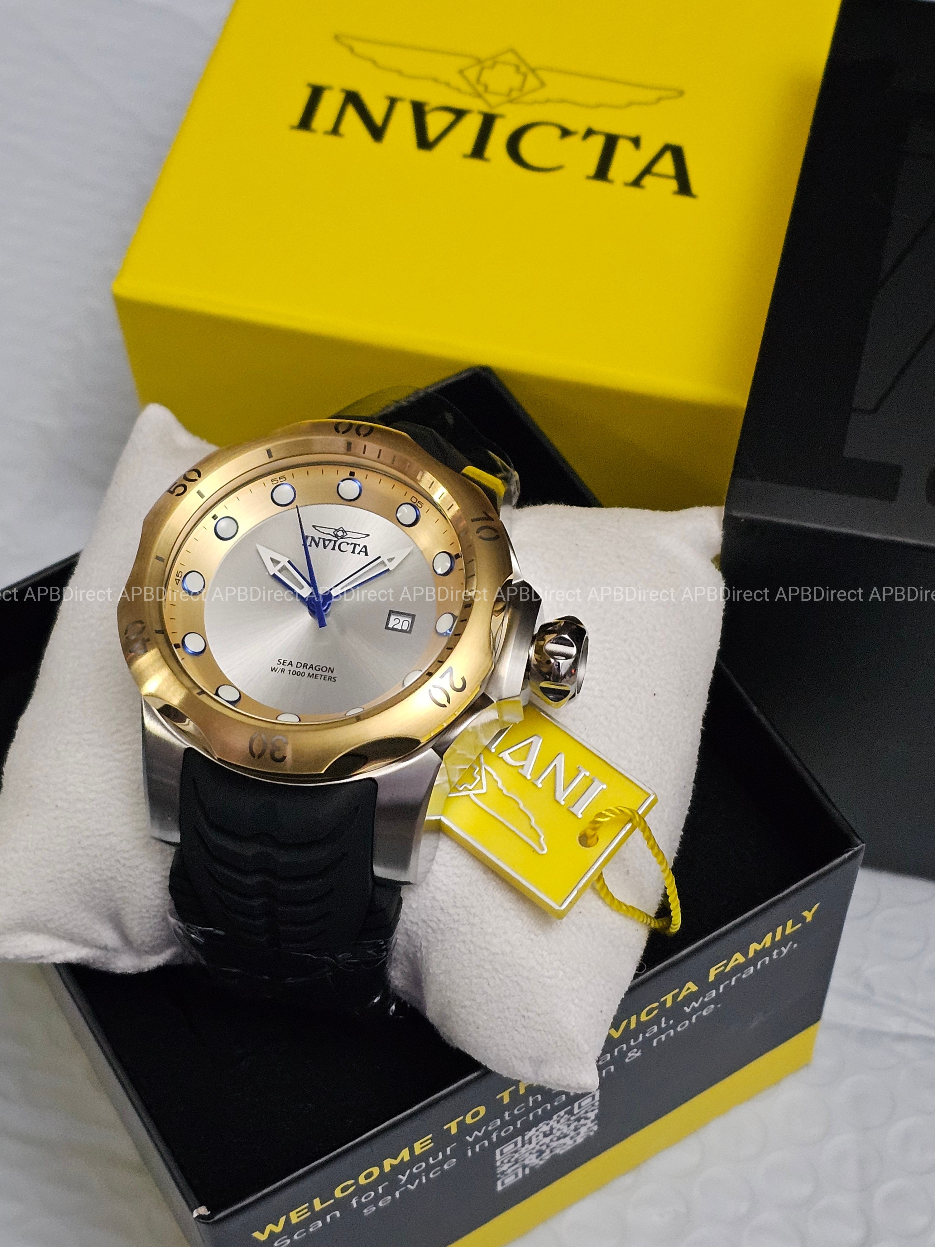 Invicta - VENOM - Sea DRAGON 💧  1000m WR Swiss 515 - Gold SILVER Mens watch