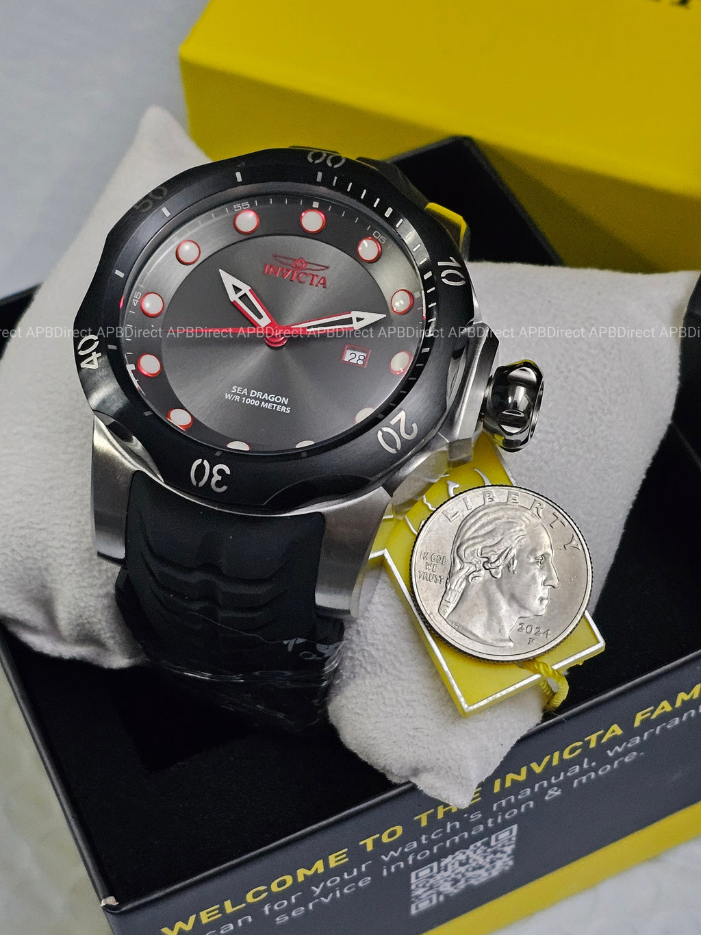 Invicta - VENOM - Sea DRAGON 💧  1000m WR Swiss 515 - Black RED - mens watch