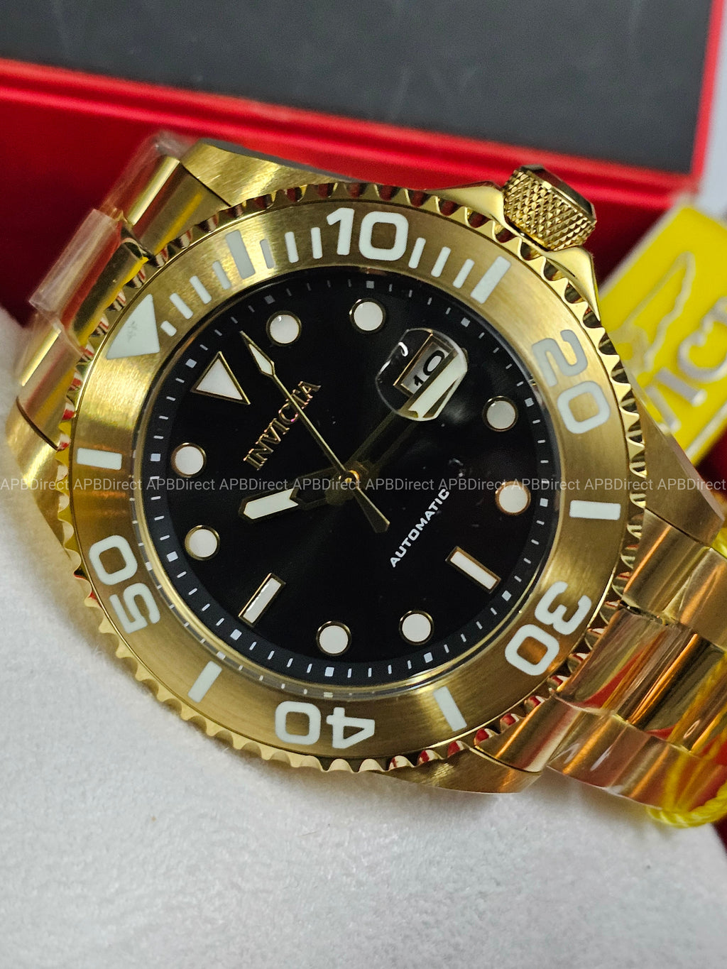 Invicta - GRAND DIVER - Gold Plated LUME Bezel Automatic NH35A - mens watch Pro