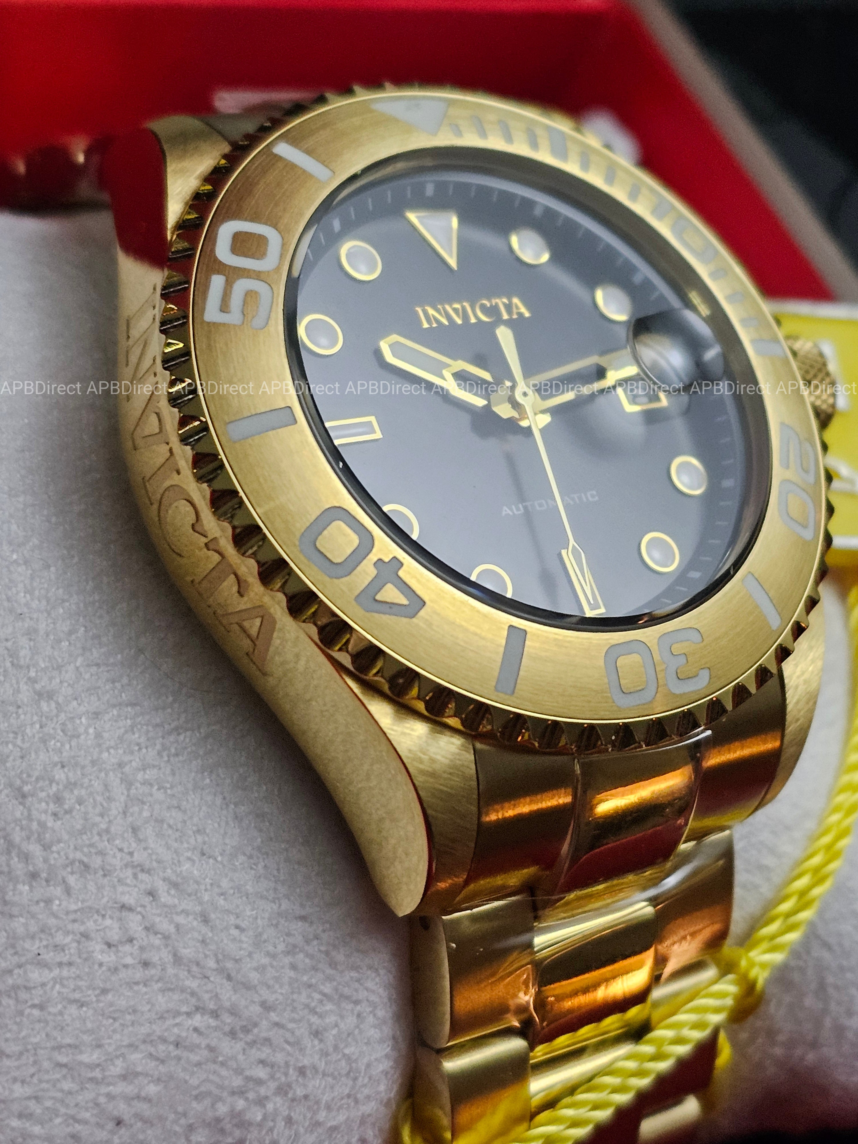 Invicta - GRAND DIVER - Gold Plated LUME Bezel Automatic NH35A - mens watch Pro