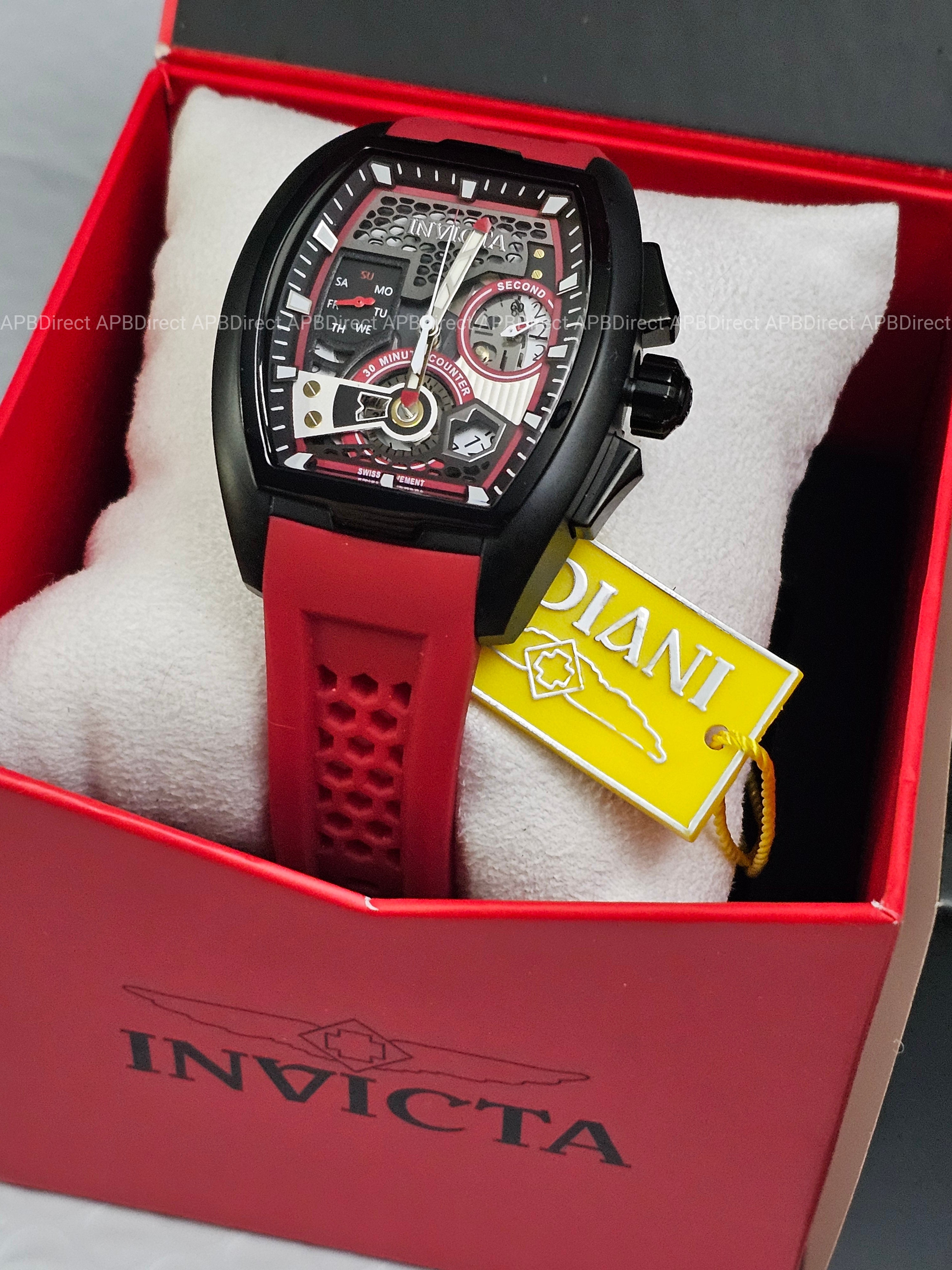 Invicta - Next Gen DIABLO - Swiss Z60 Chronograph RED / Black Layered mens watch