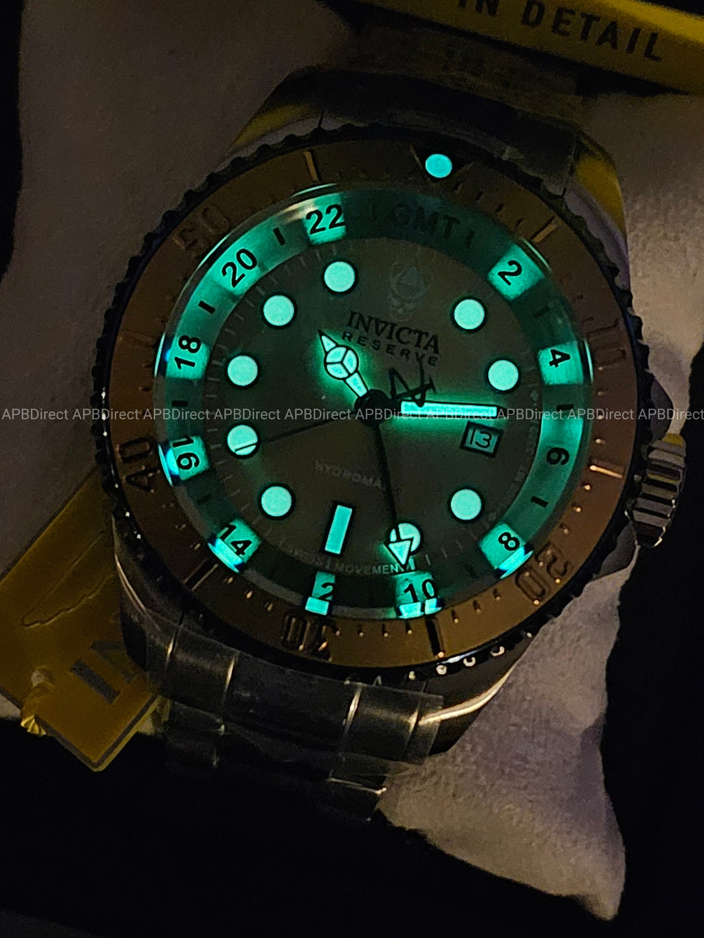Invicta - Swiss 515.24h  HYDROMAX  GMT 1000m WR Pro DIVER Blue Khaki mens watch