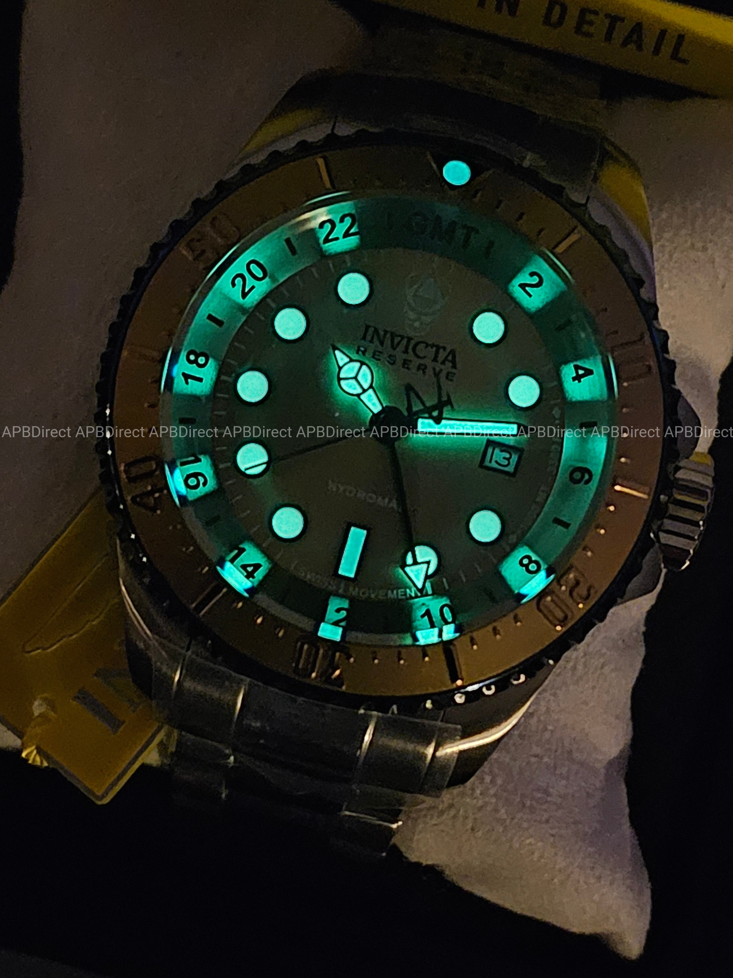 Invicta - Swiss 515.24h  HYDROMAX  GMT 1000m WR Pro DIVER Blue Khaki mens watch